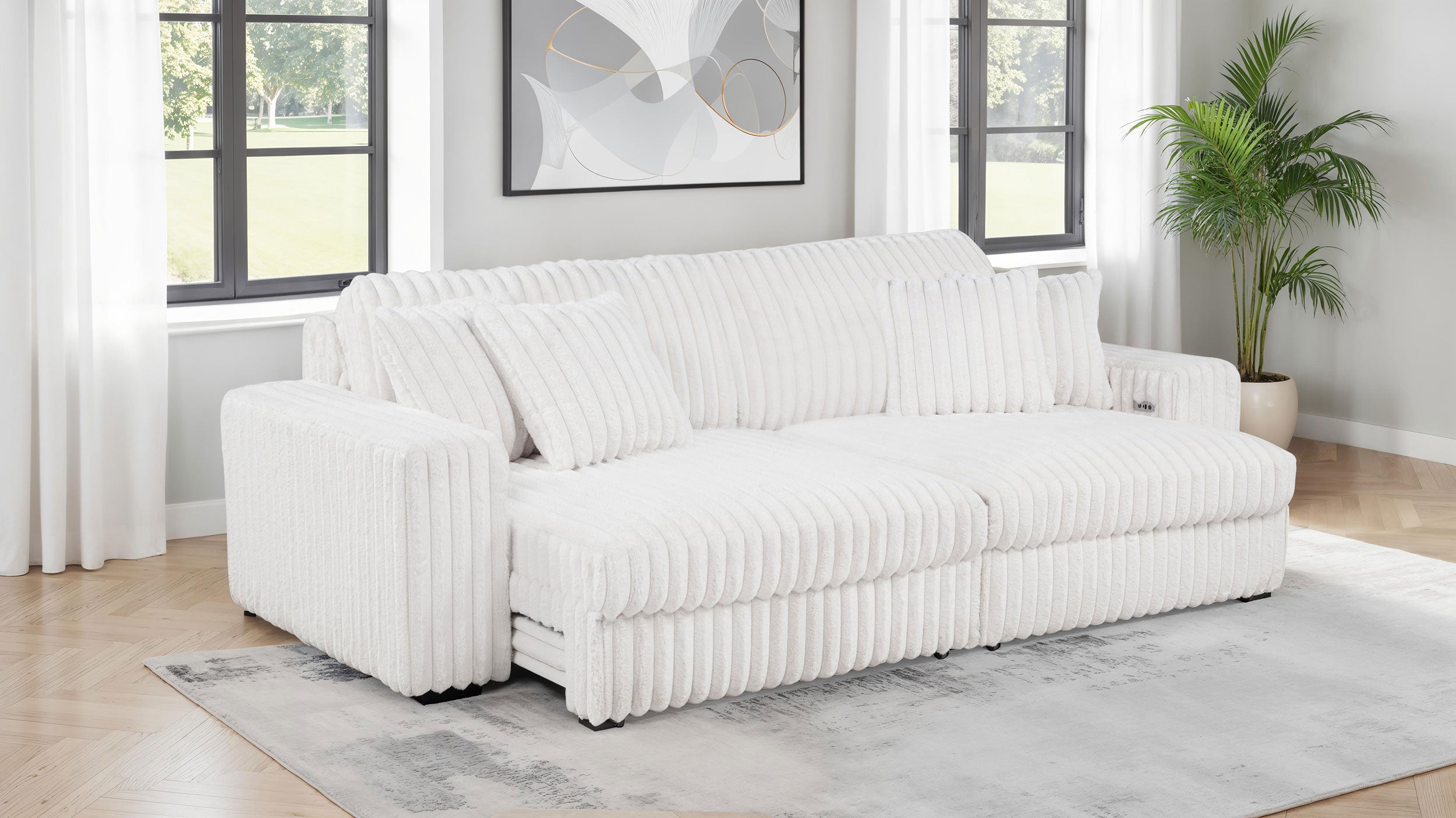Jacana Sofa with Power Chaise - Luxury Home Furniture (MI)