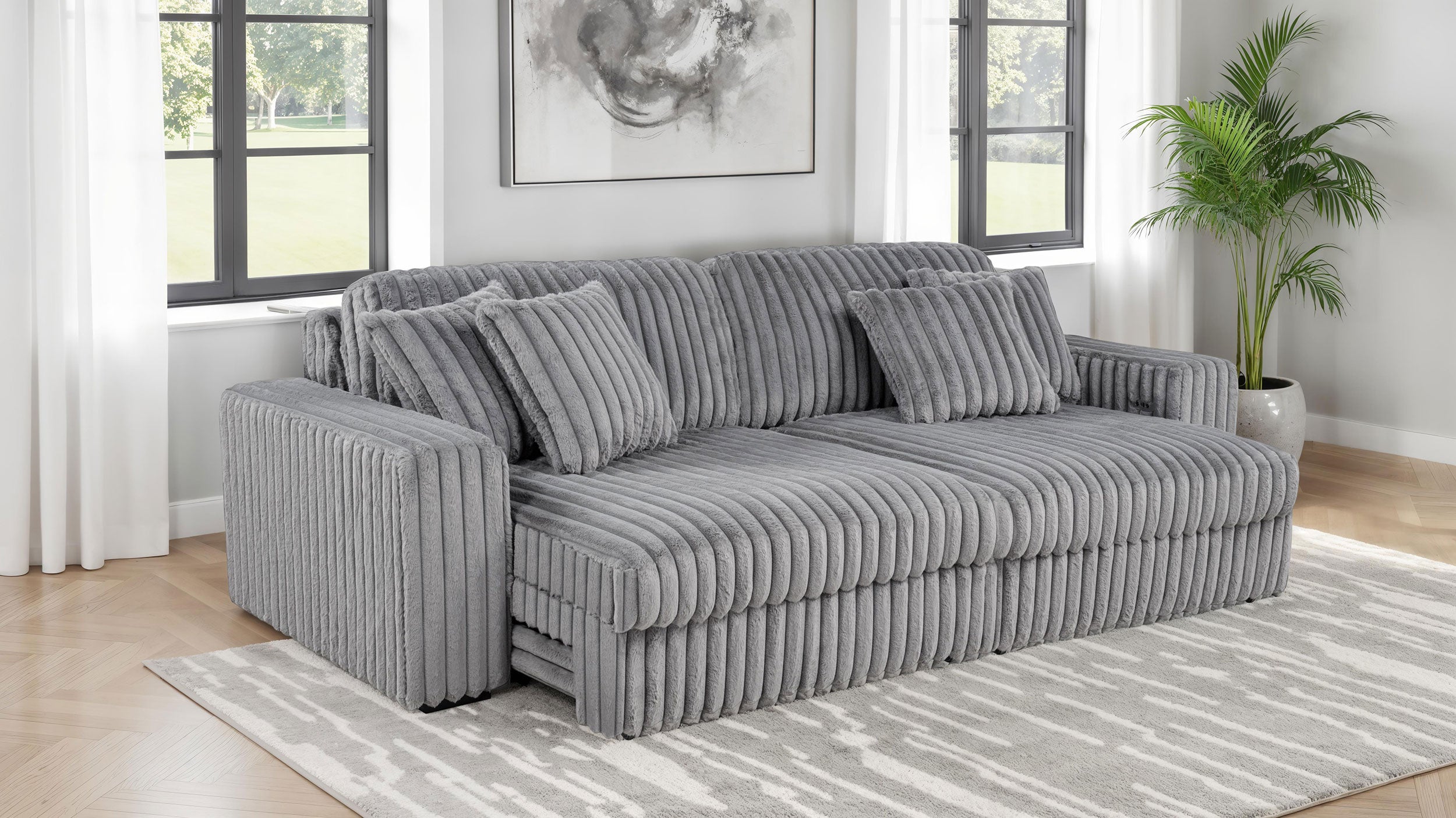 Jacana Sofa with Power Chaise - Luxury Home Furniture (MI)