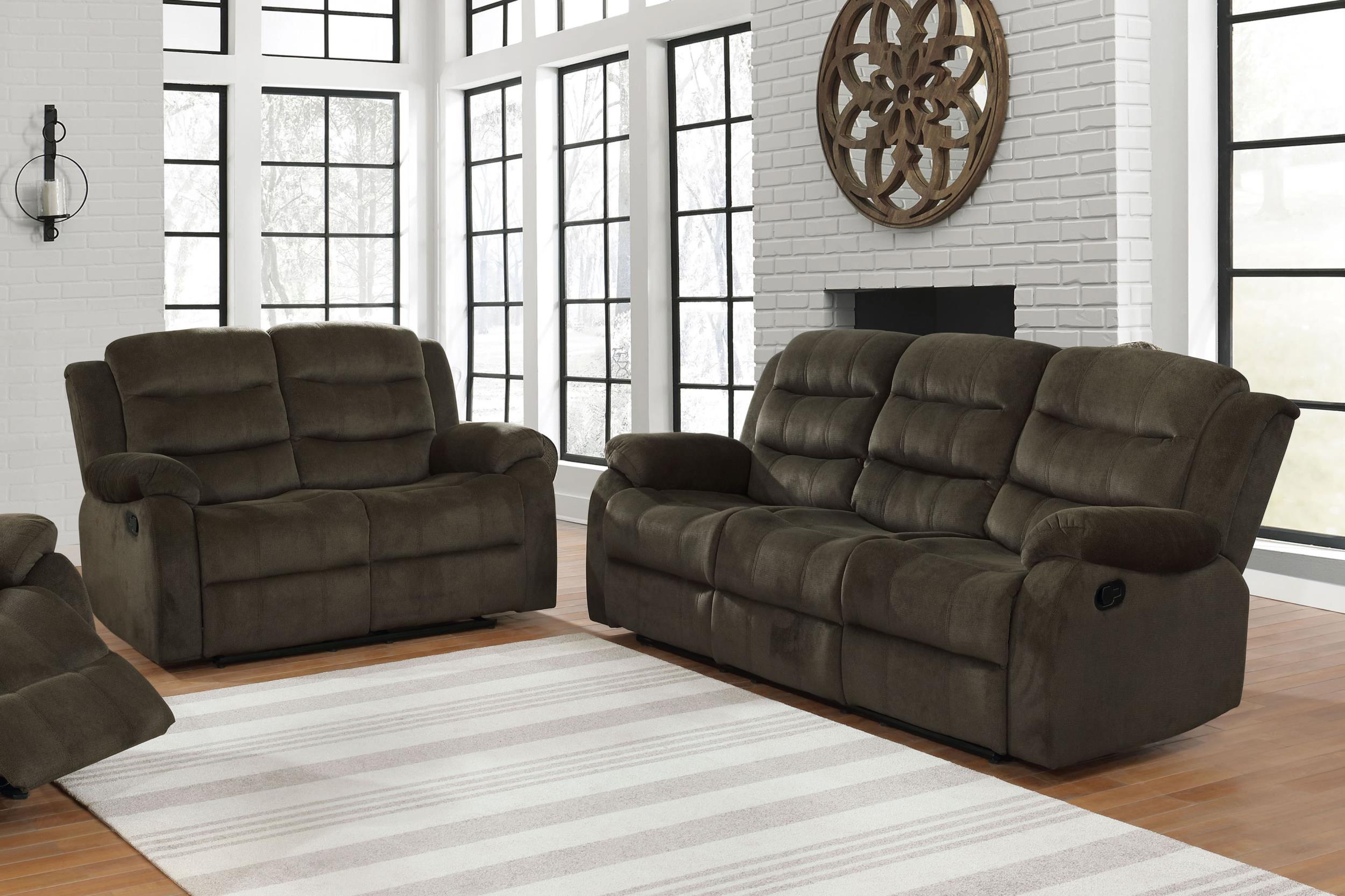 Rodman Upholstered Tufted Living Room Set Olive Brown - Luxury Home Furniture (MI)