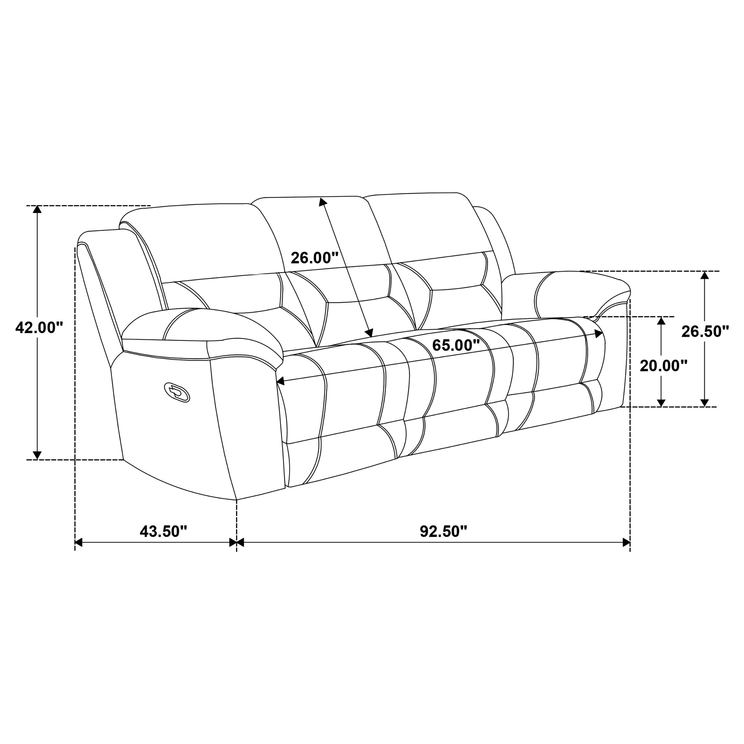 Gilson Reclining Sofa - Luxury Home Furniture (MI)