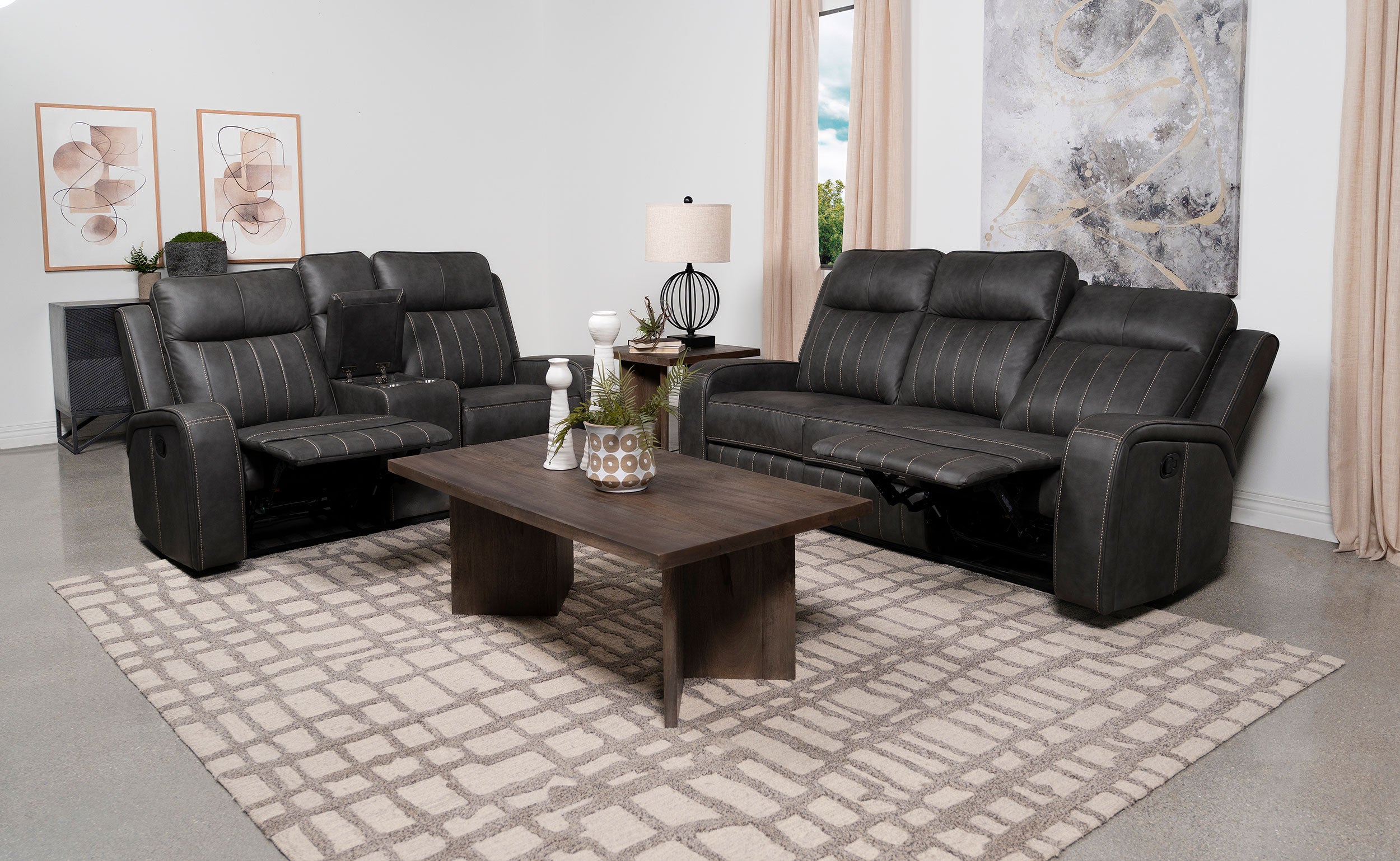 Raelynn Reclining Sofa Set - Luxury Home Furniture (MI)