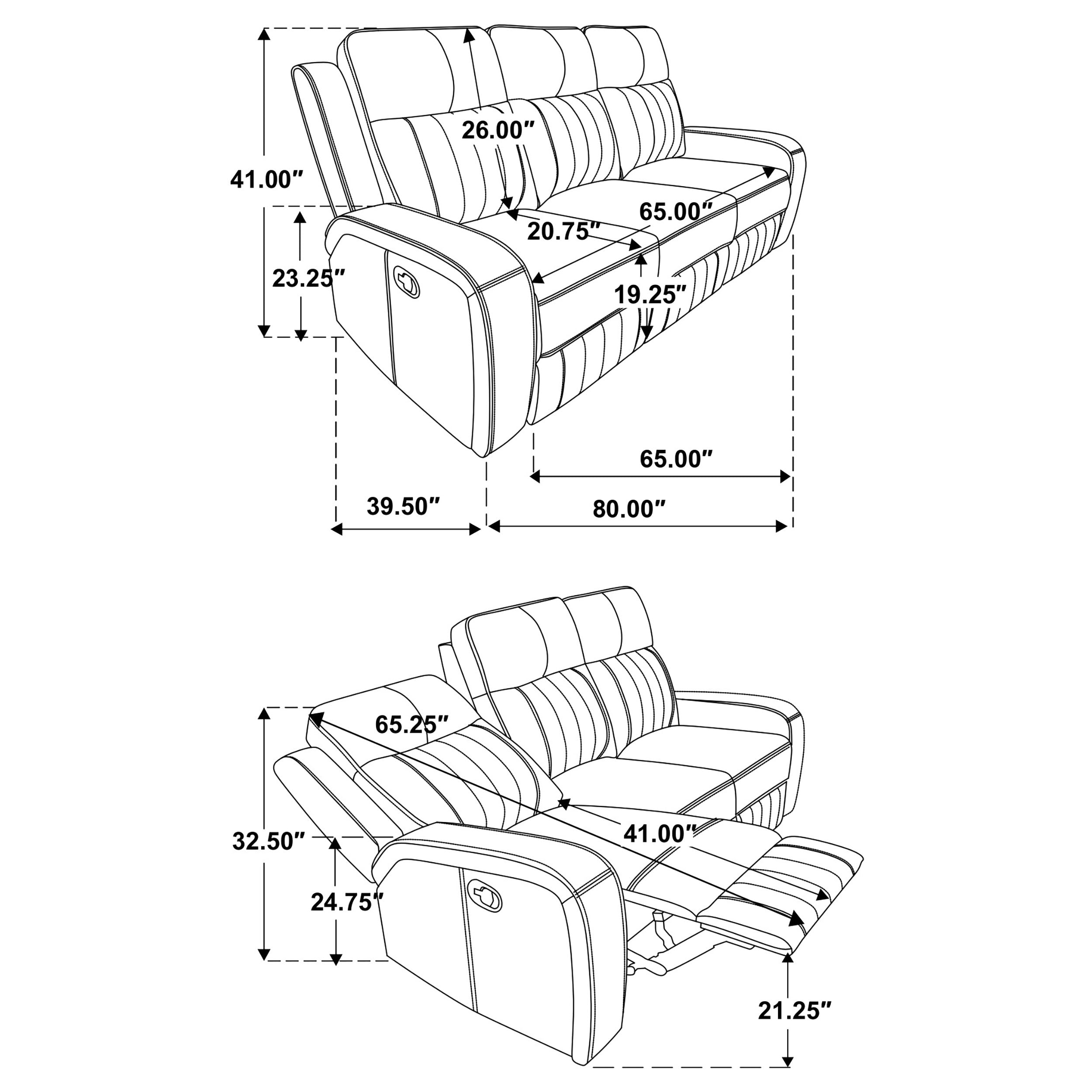 Raelynn Reclining Sofa Set - Luxury Home Furniture (MI)