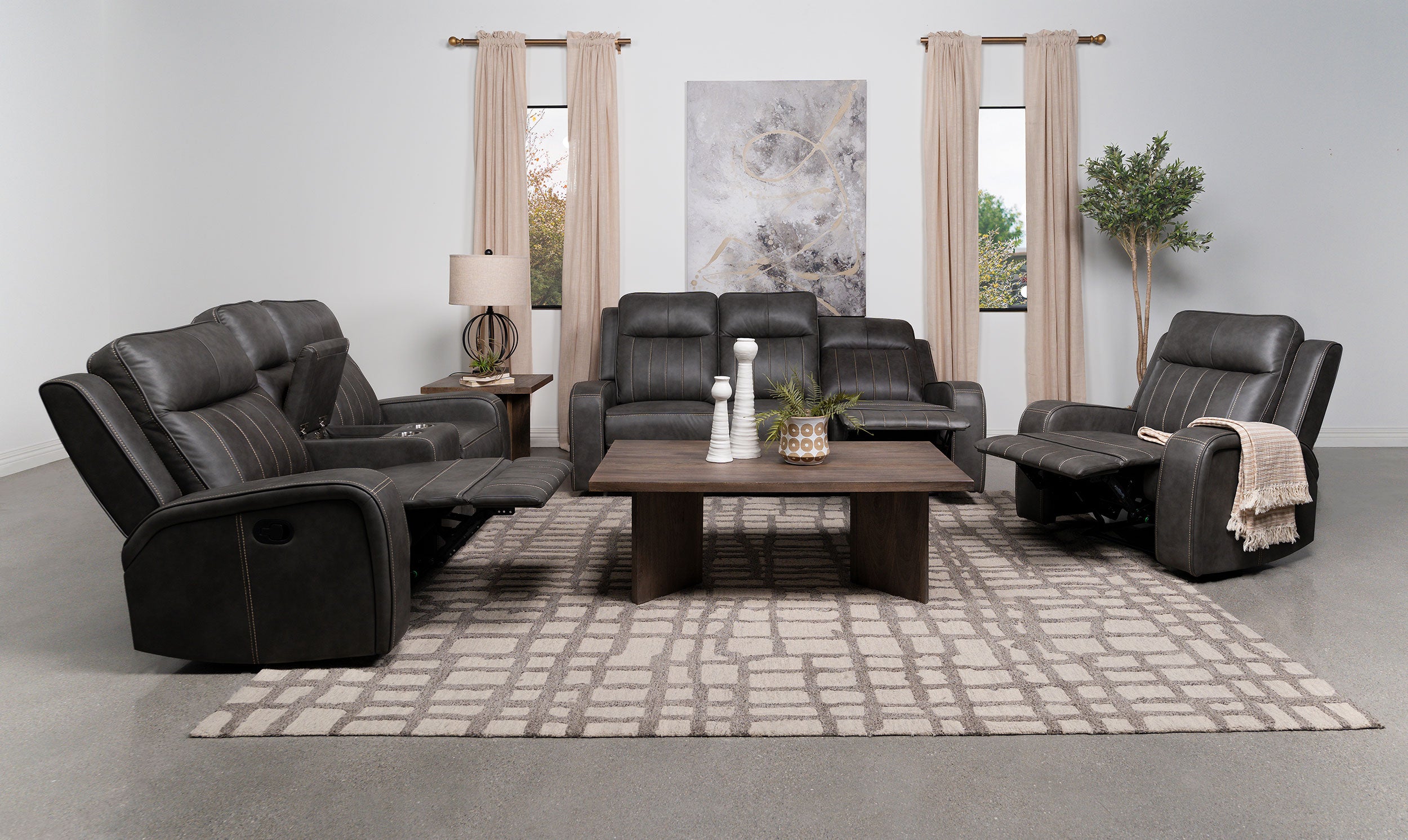 Raelynn Reclining Sofa Set - Luxury Home Furniture (MI)
