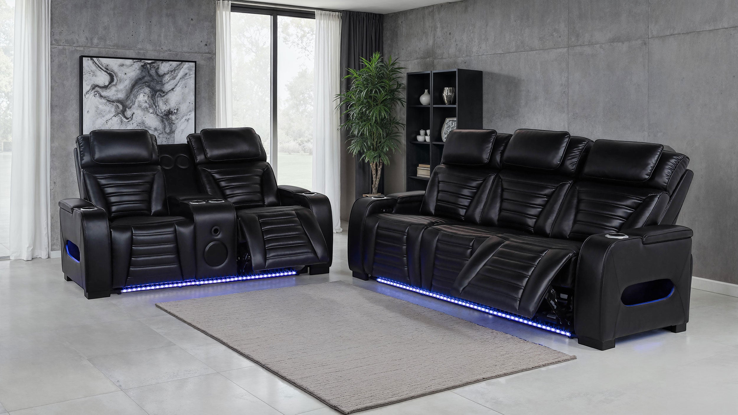 Zuma Dual Power Reclining Sofa Set