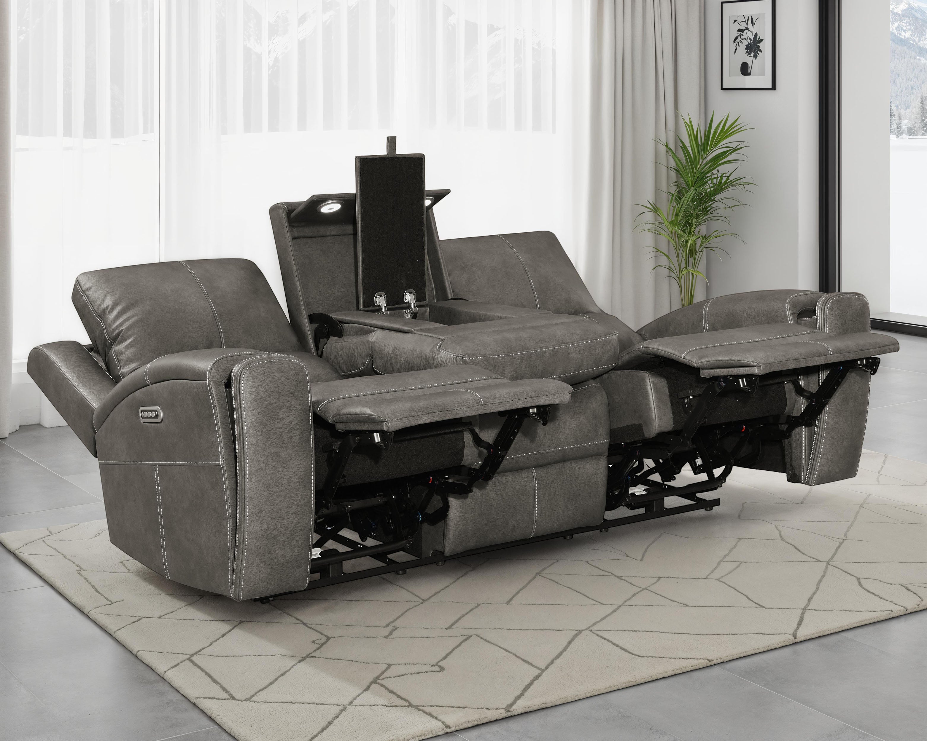 Brickston Triple Power Reclining Sofa - Luxury Home Furniture (MI)