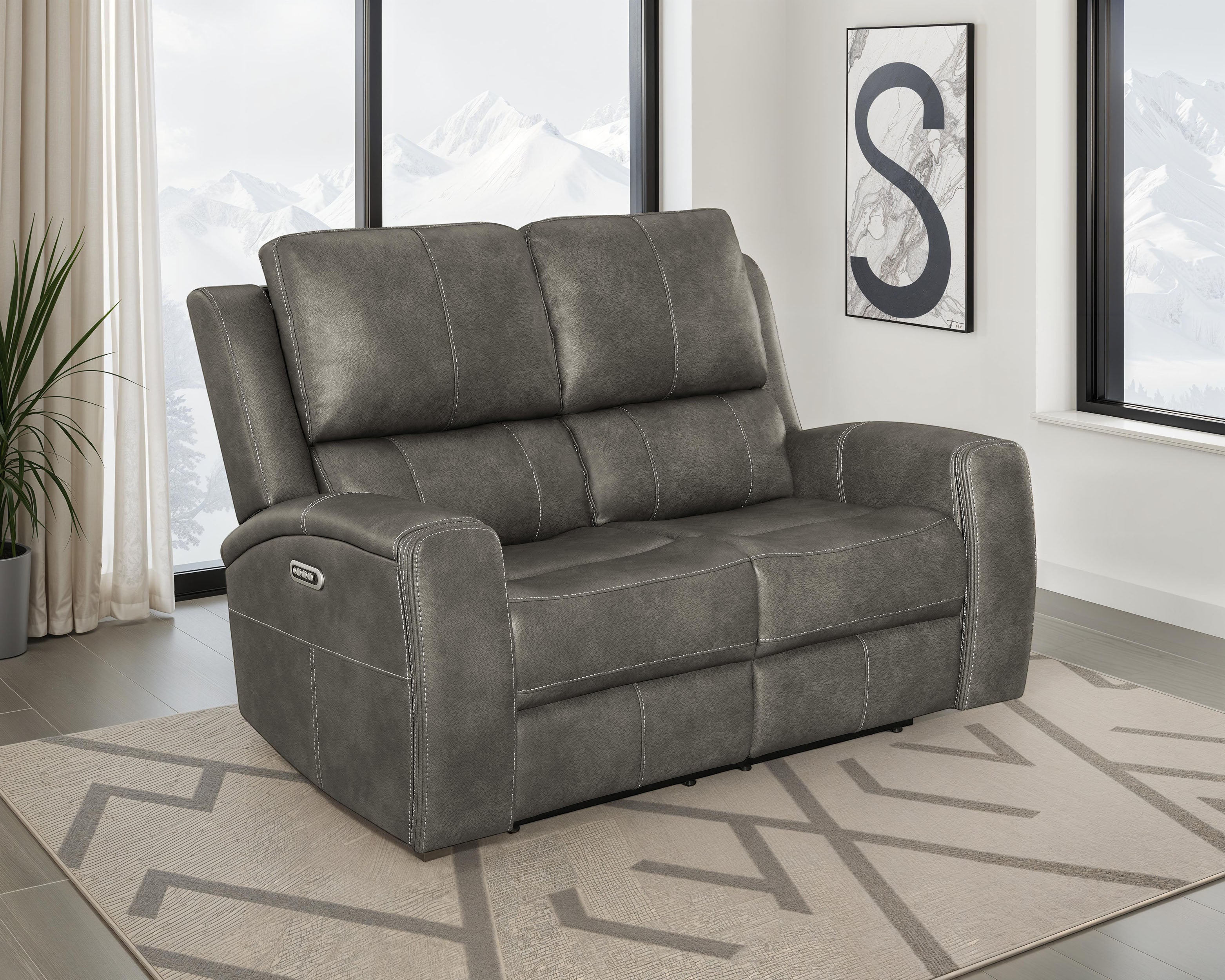 Brickston Triple Power Reclining Loveseat - Luxury Home Furniture (MI)