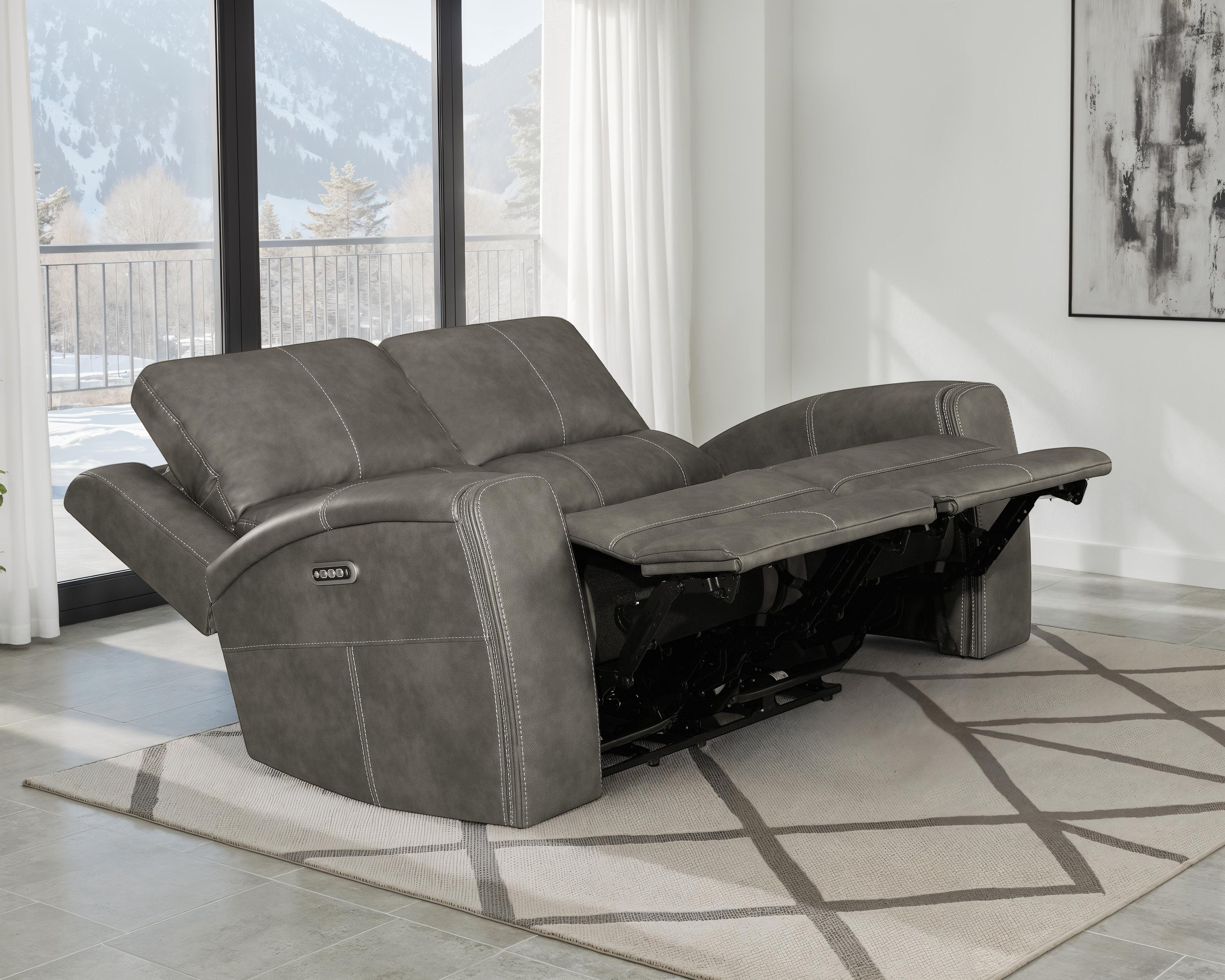 Brickston Triple Power Reclining Loveseat - Luxury Home Furniture (MI)