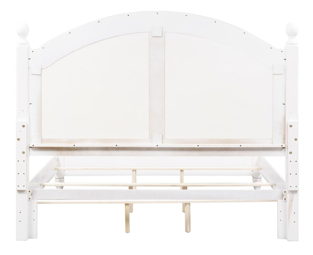 Liberty Furniture Summer House King Poster Bed in Oyster White - Luxury Home Furniture (MI)