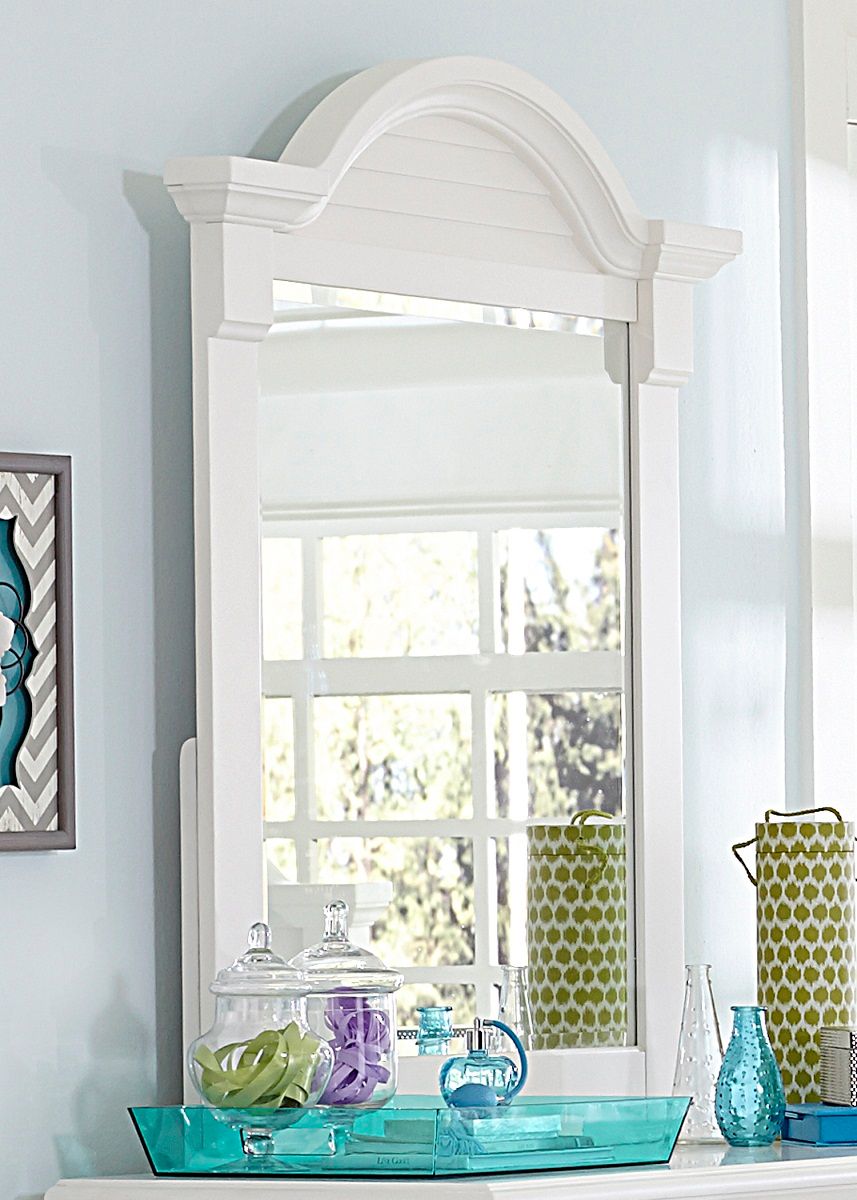 Liberty Furniture Summer House Small Mirror in Oyster White - Luxury Home Furniture (MI)