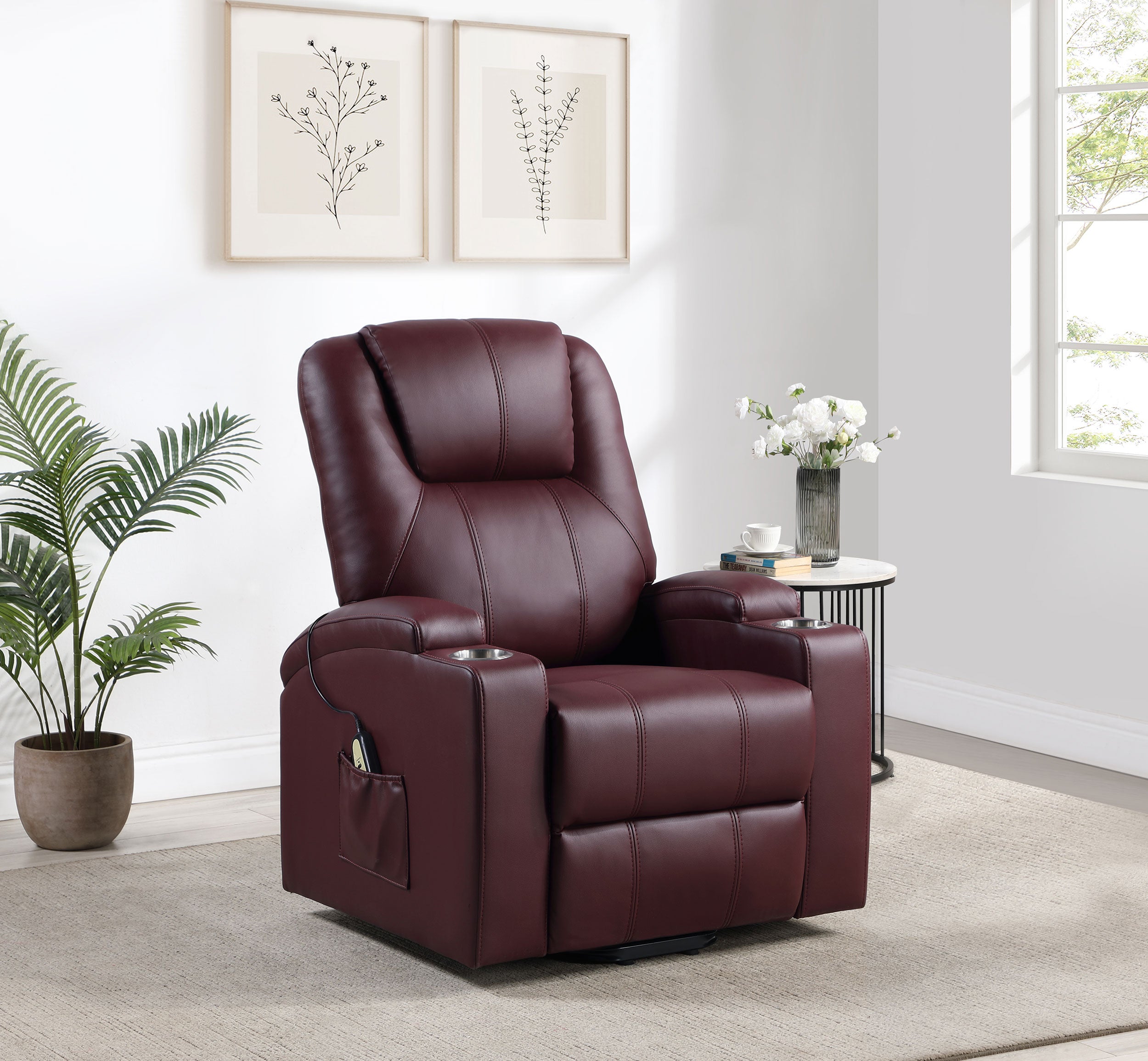 Armstrong Power Lift Massage Recliner - Luxury Home Furniture (MI)