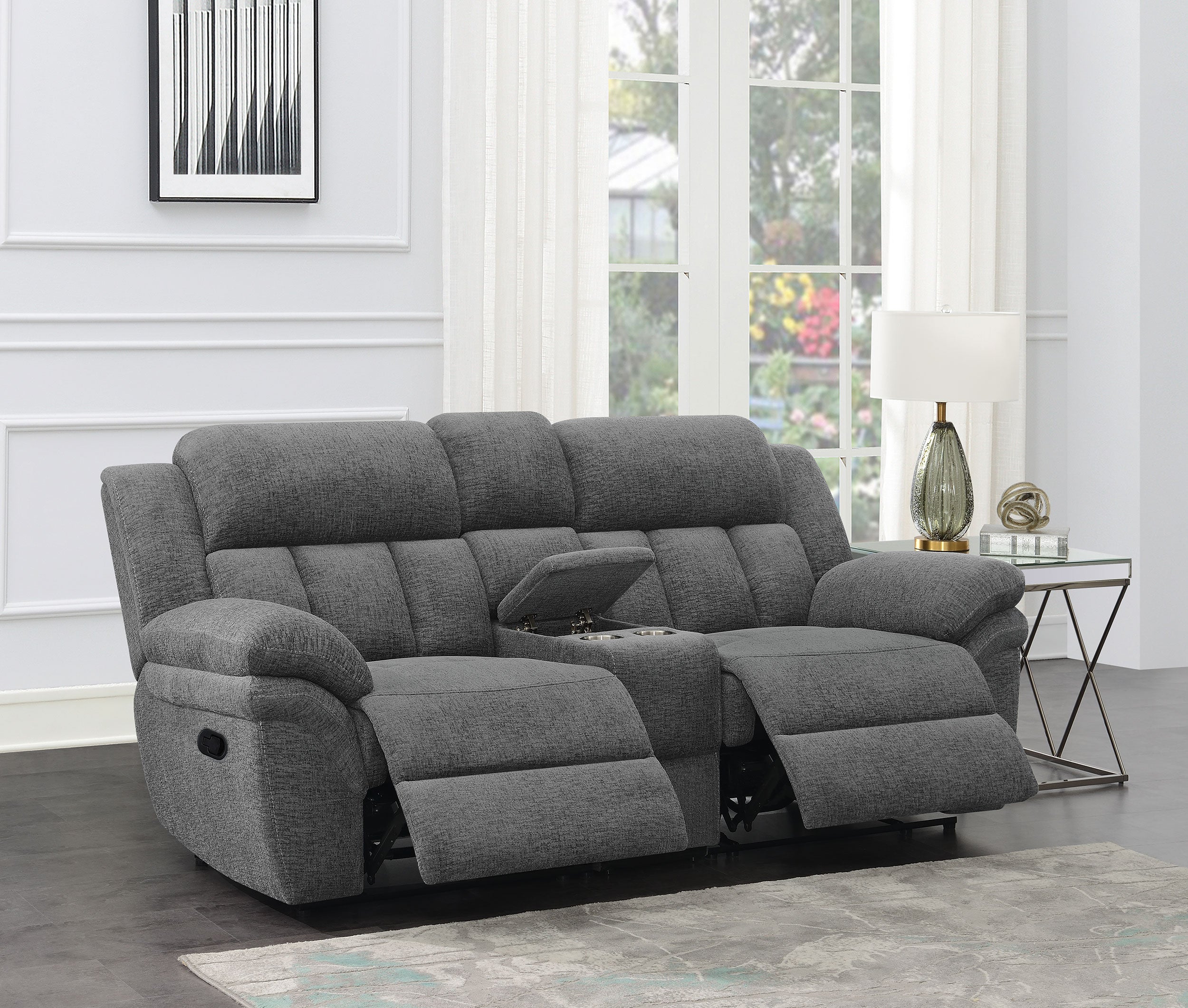 Bahrain Reclining Loveseat - Luxury Home Furniture (MI)