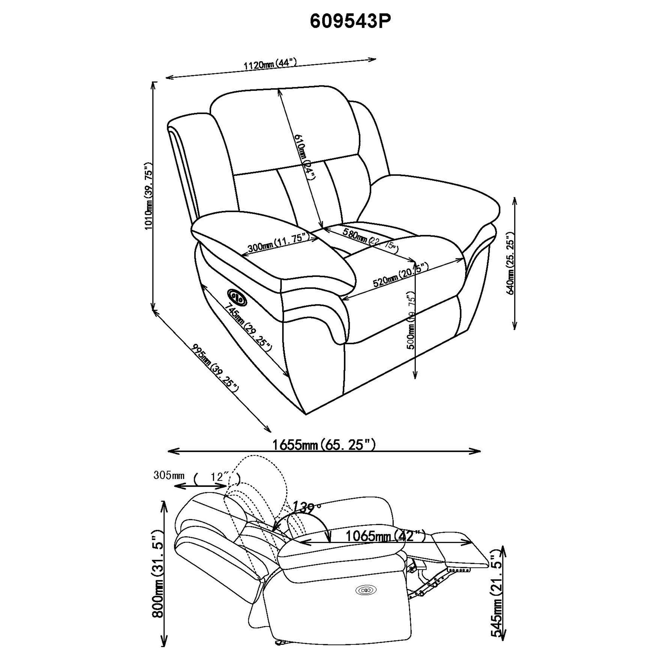 Bahrain Power Glider Recliner - Luxury Home Furniture (MI)