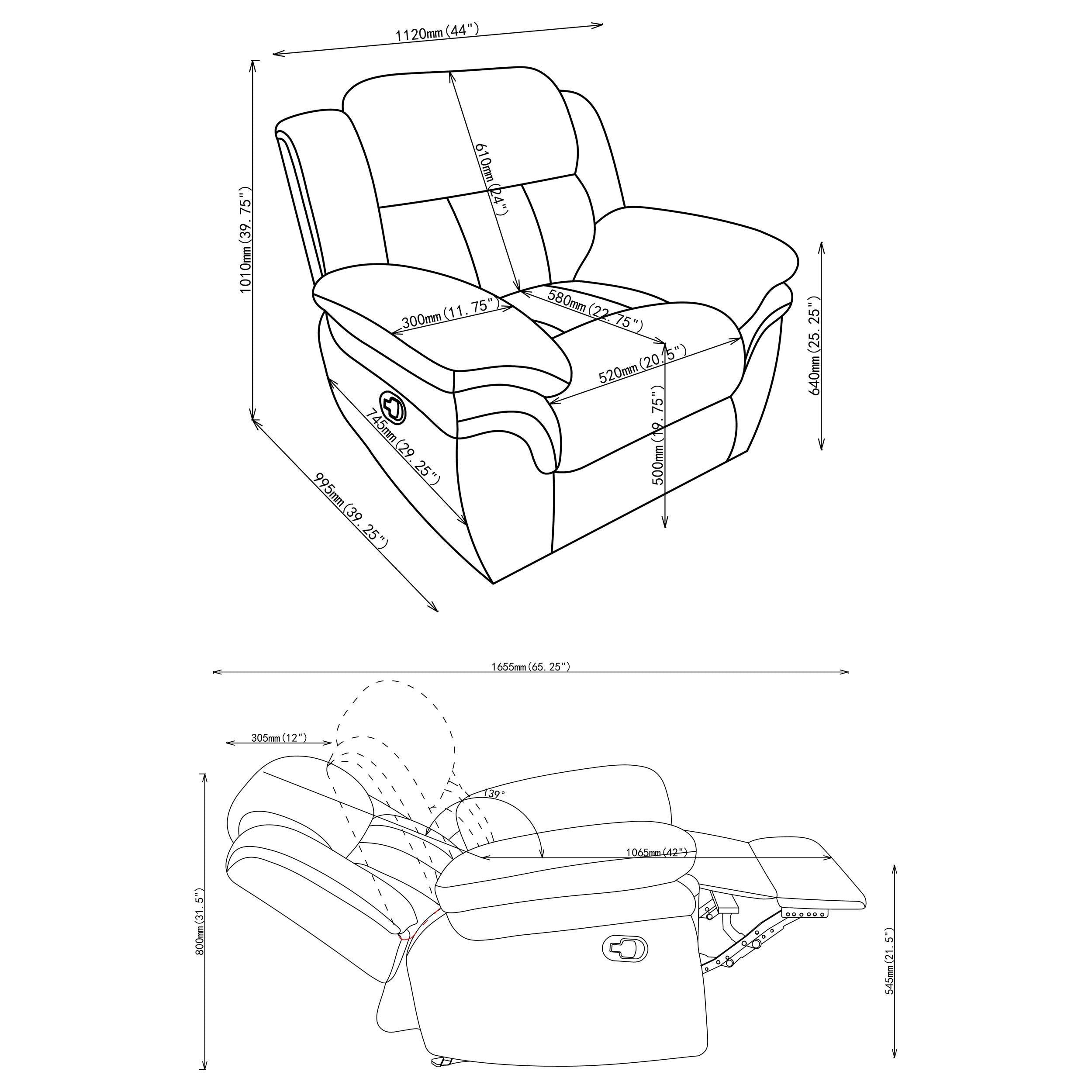 Bahrain Glider Recliner - Luxury Home Furniture (MI)