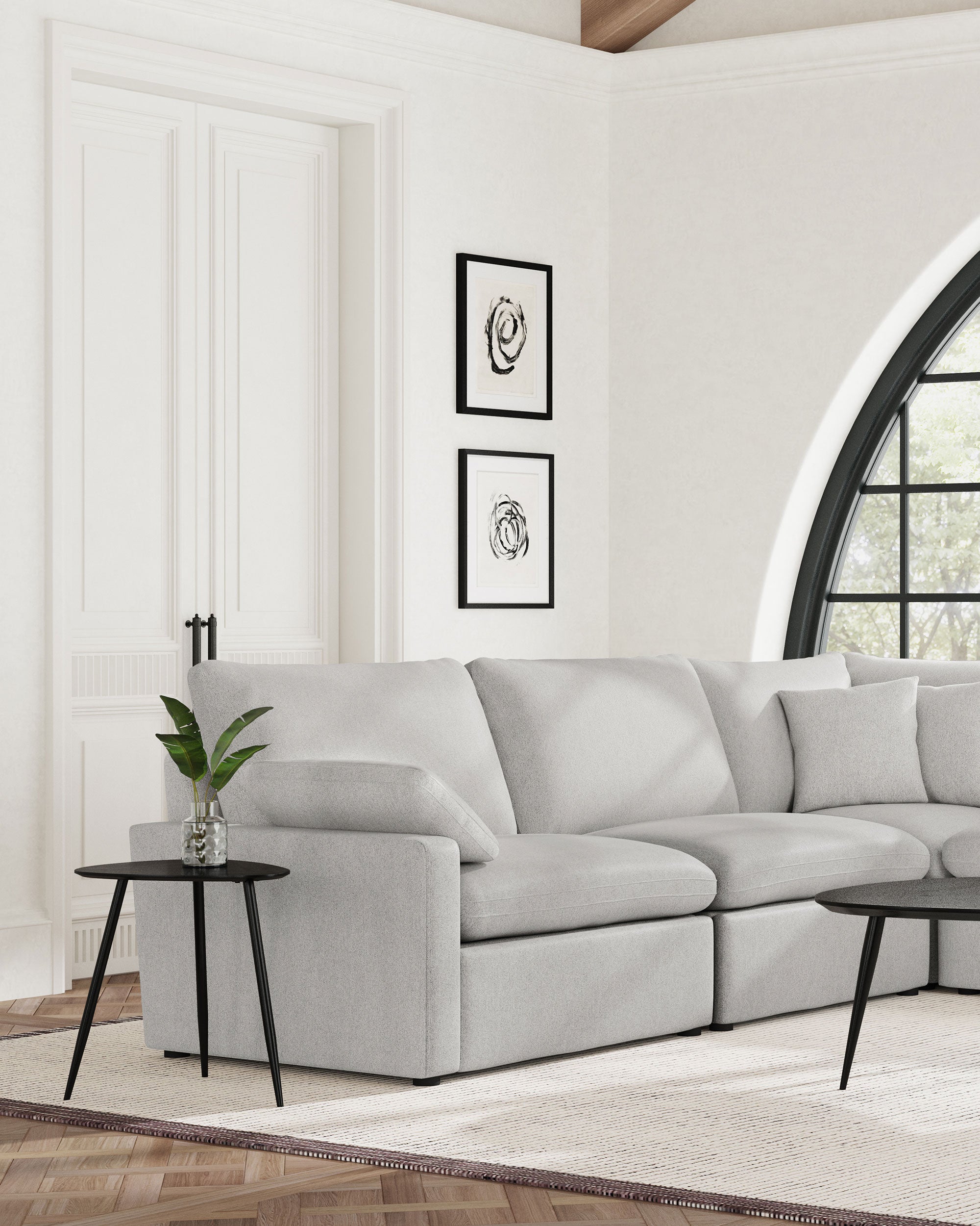 Collins Sectionals White - Luxury Home Furniture (MI)