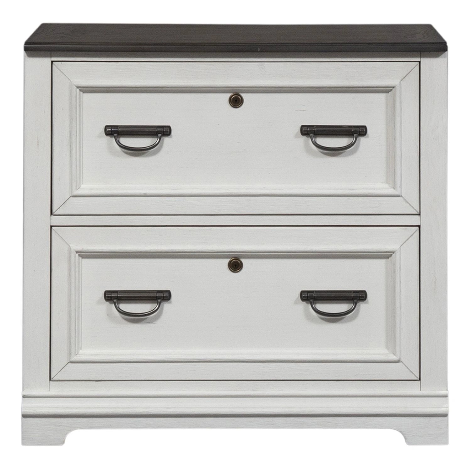 Allyson Park Bunching Lateral File Cabinet in Wirebrushed White image
