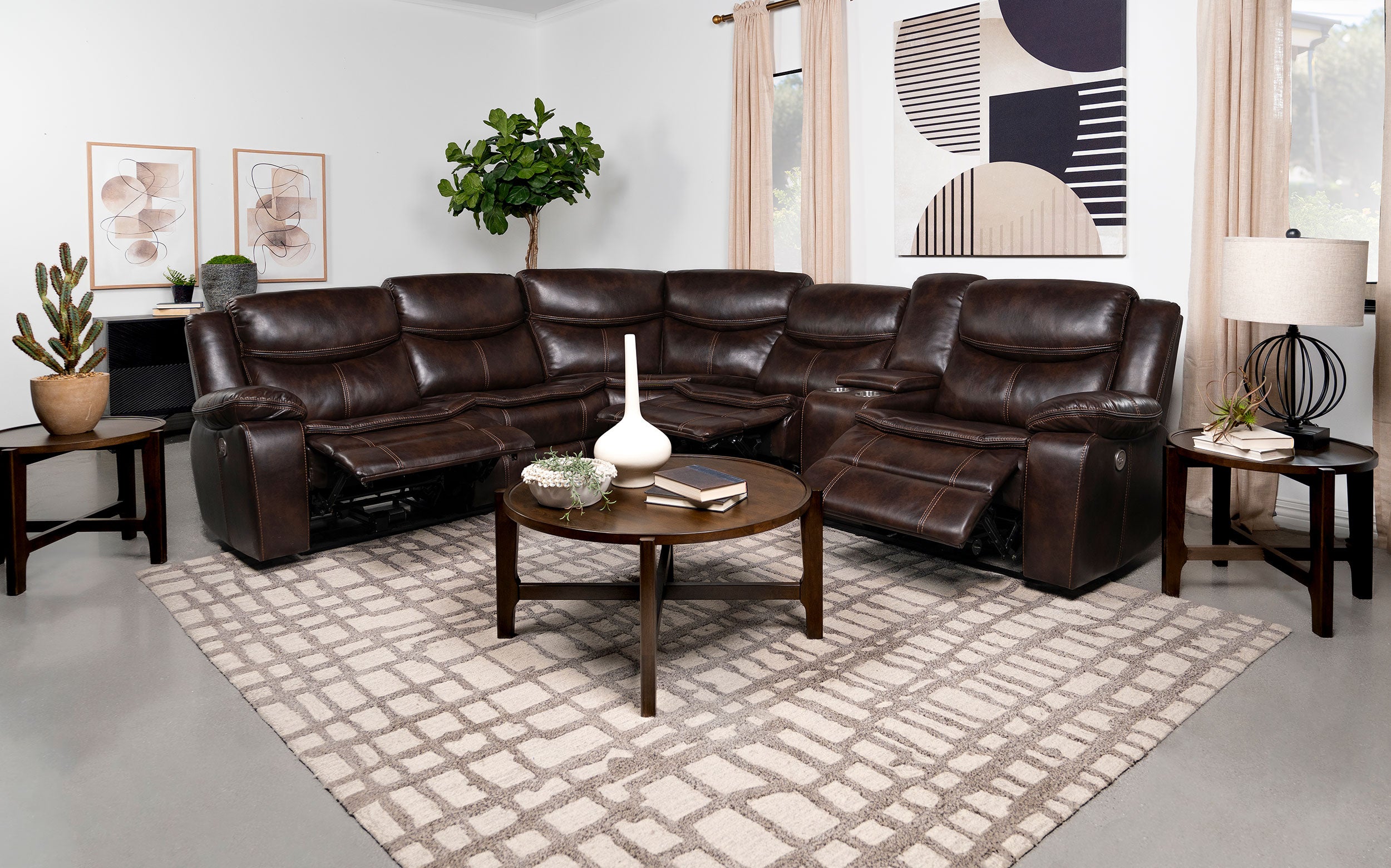 Sycamore Power Reclining Sectional Sofa - Luxury Home Furniture (MI)