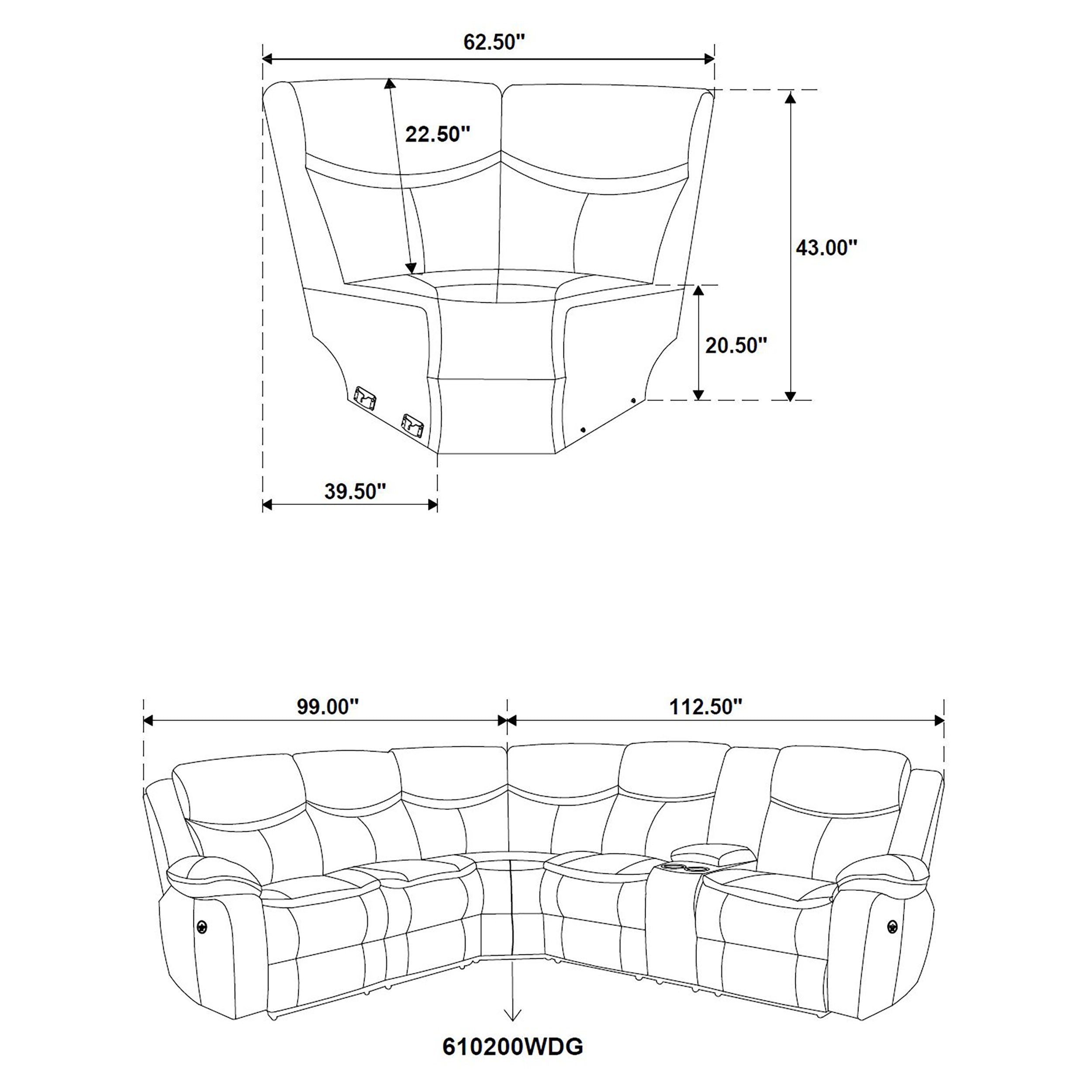 Sycamore Power Reclining Sectional Sofa - Luxury Home Furniture (MI)
