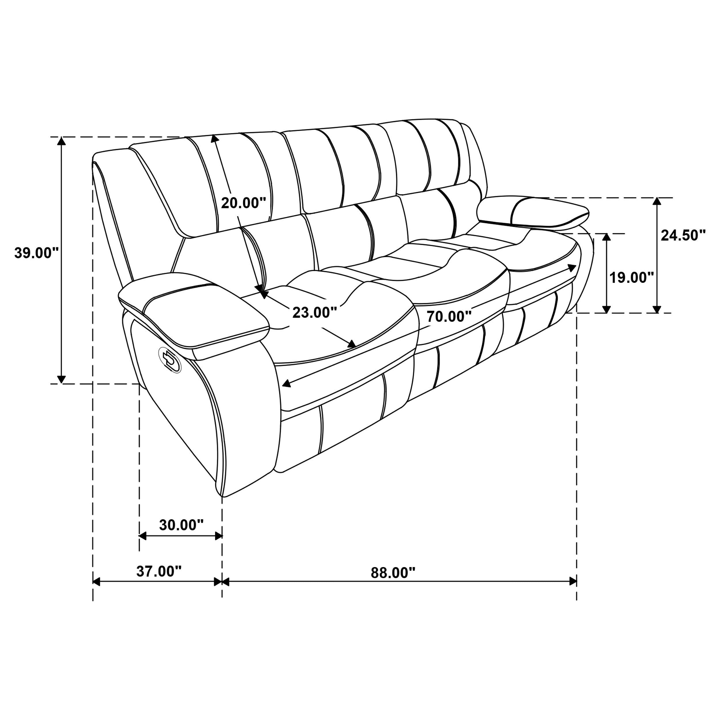 Camila Reclining Sofa - Luxury Home Furniture (MI)