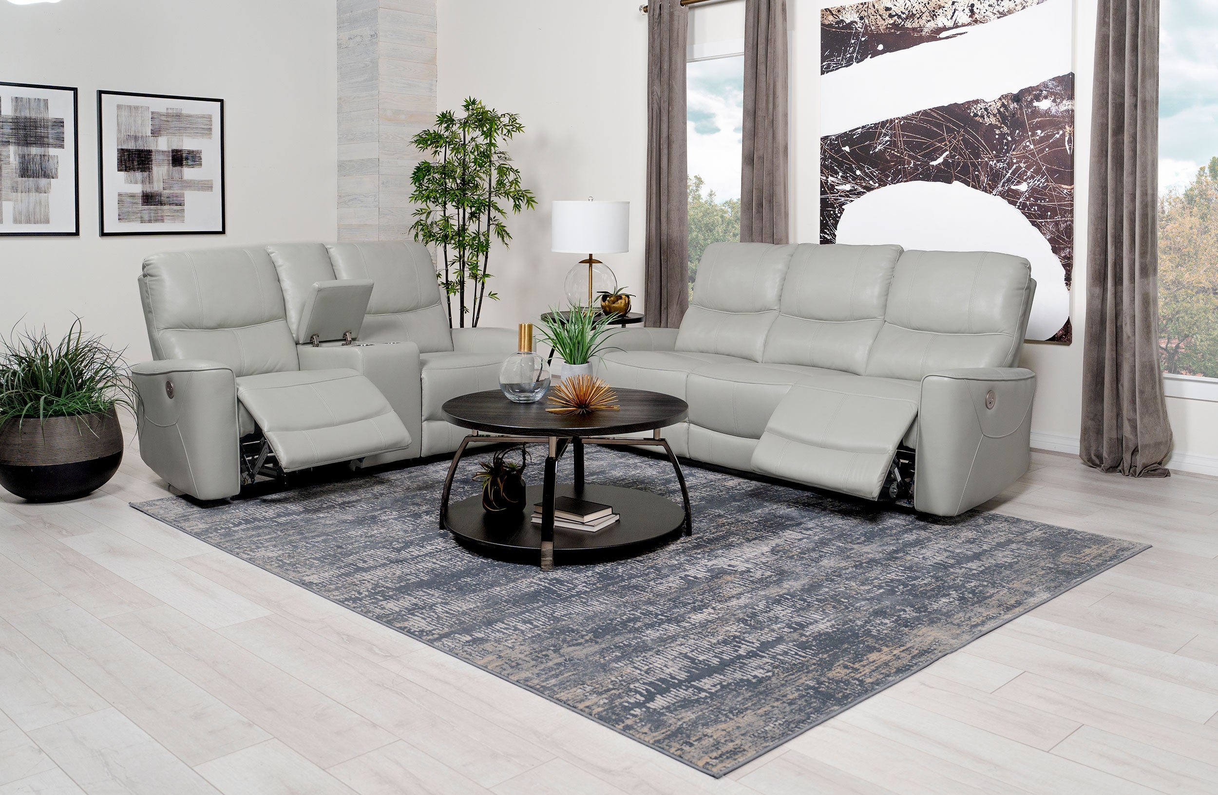 Greenfield Power Reclining 2 Pc Set - Luxury Home Furniture (MI)