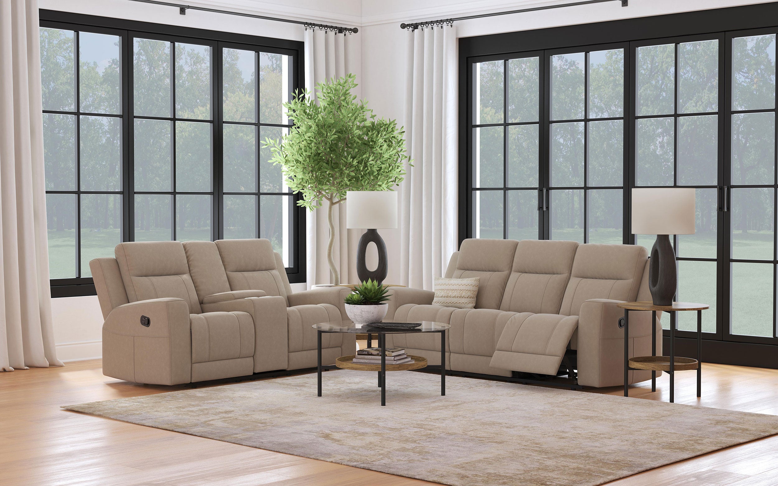 Brentwood Reclining 2 Pc Set - Luxury Home Furniture (MI)