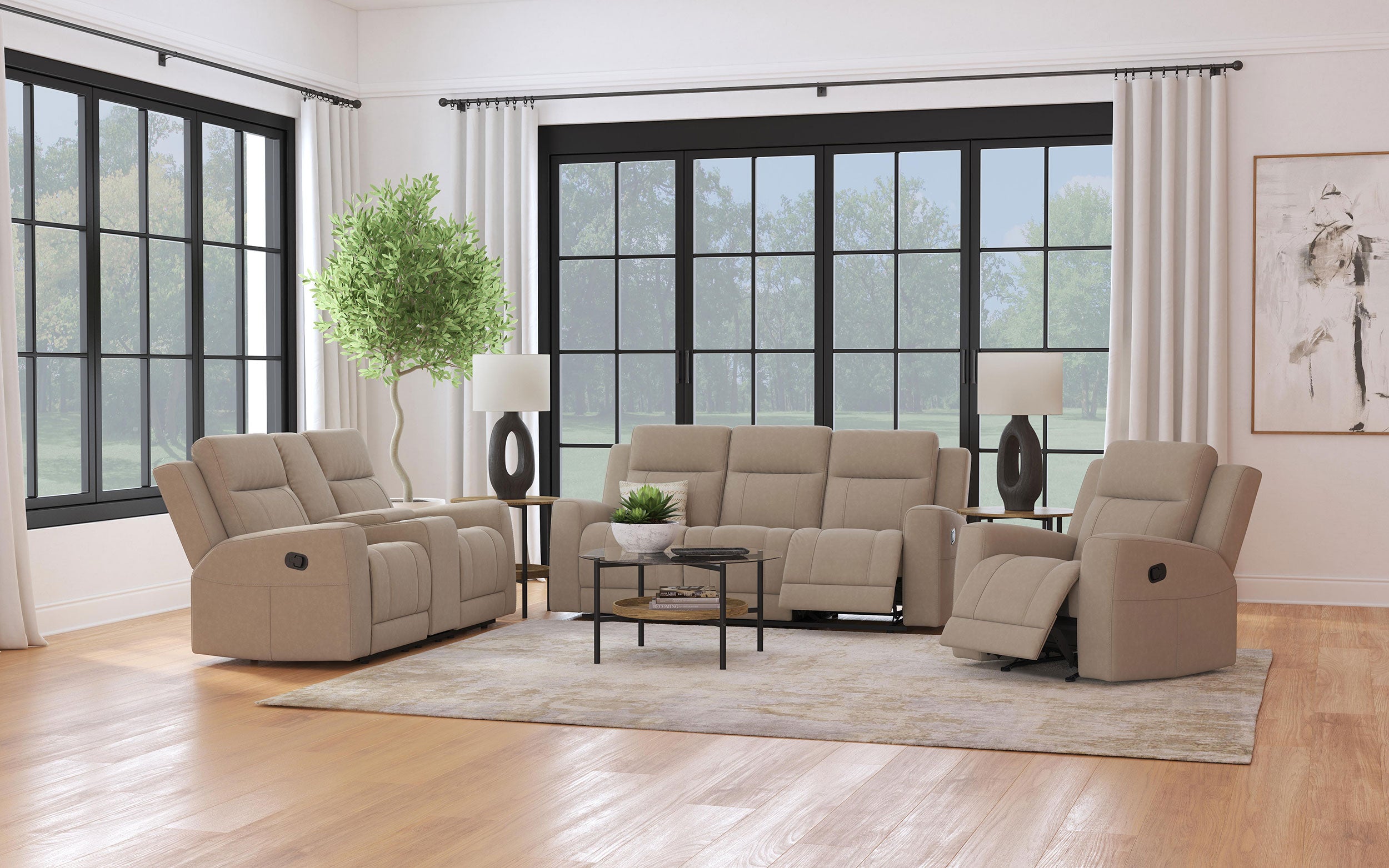 Brentwood Reclining 3 Pc Set - Luxury Home Furniture (MI)