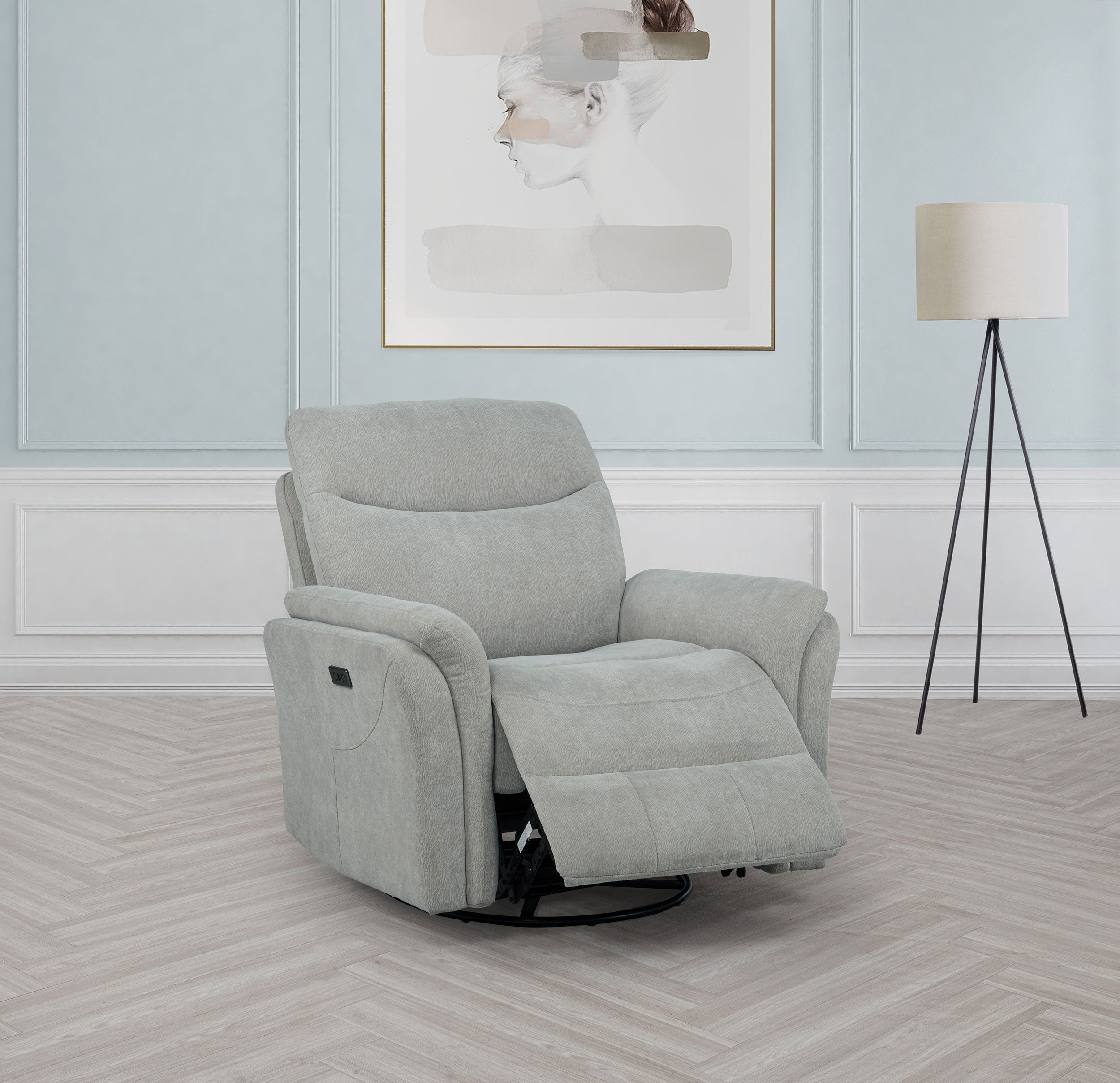 Adler Power Swivel Glider Recliner - Luxury Home Furniture (MI)