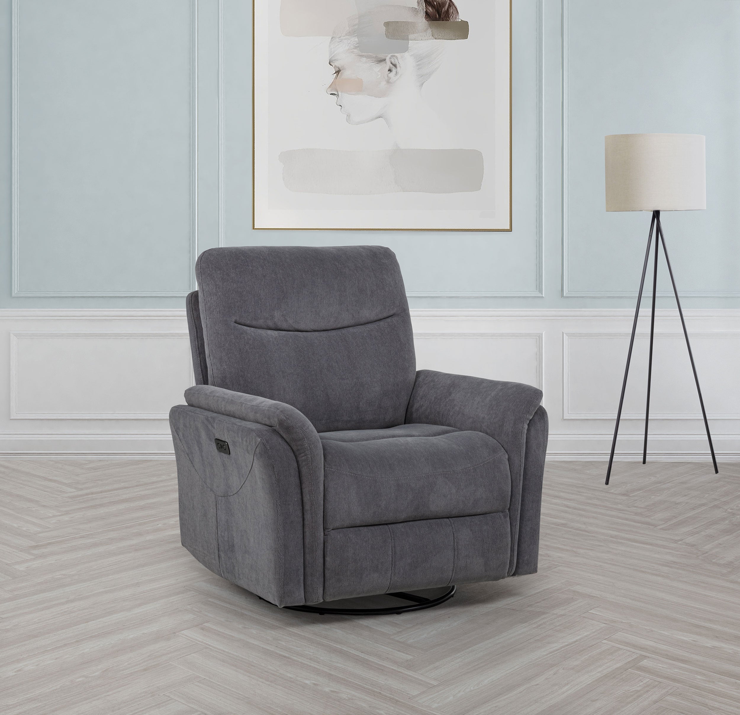 Adler Power Swivel Glider Recliner - Luxury Home Furniture (MI)