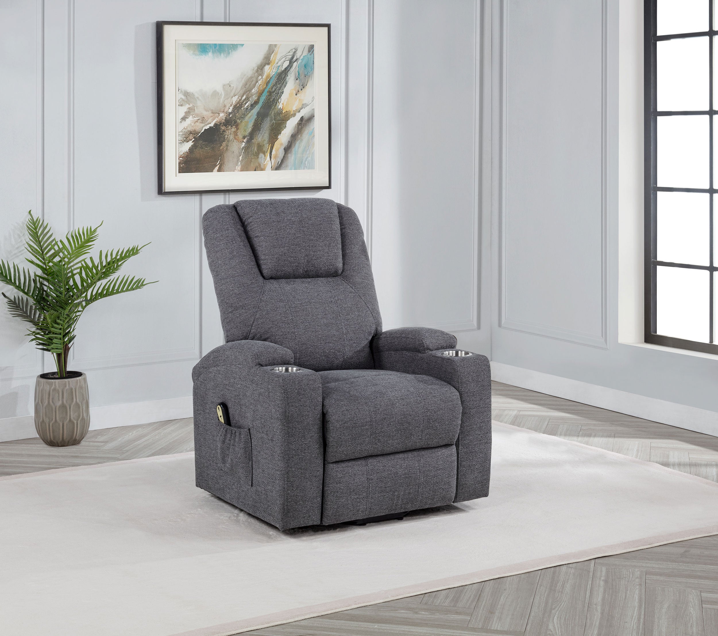 Louie Power Lift Massage Recliner - Luxury Home Furniture (MI)