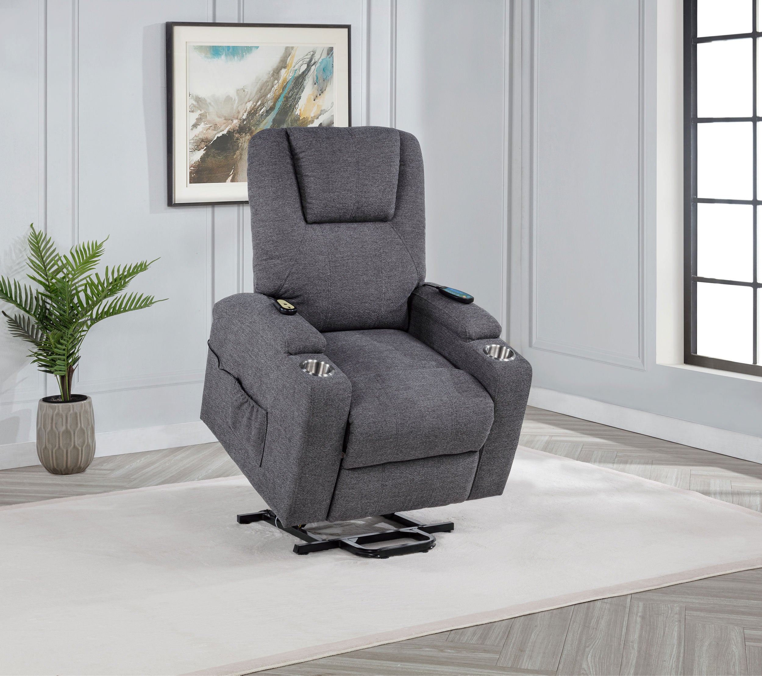 Louie Power Lift Massage Recliner - Luxury Home Furniture (MI)