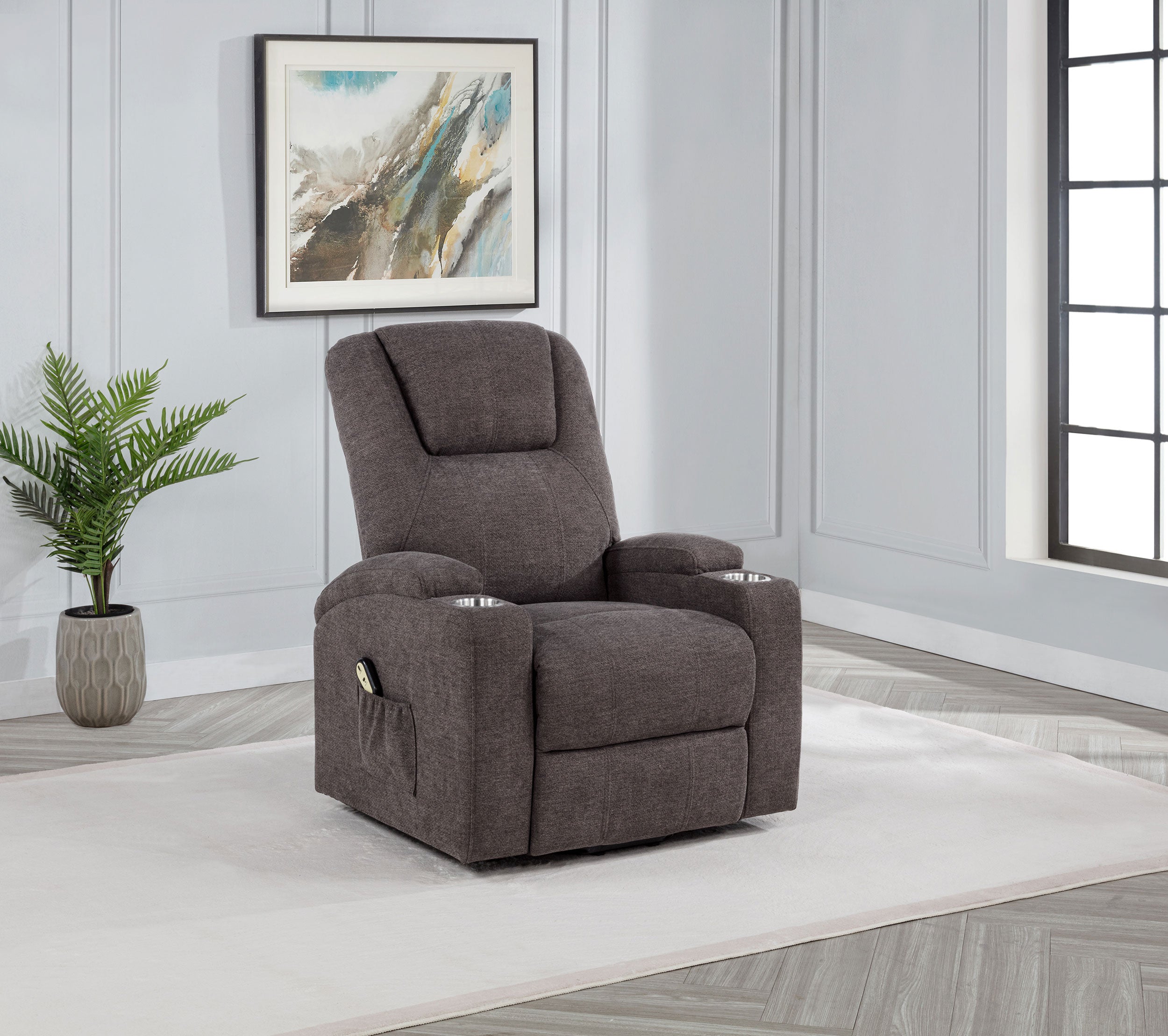 Louie Power Lift Massage Recliner - Luxury Home Furniture (MI)