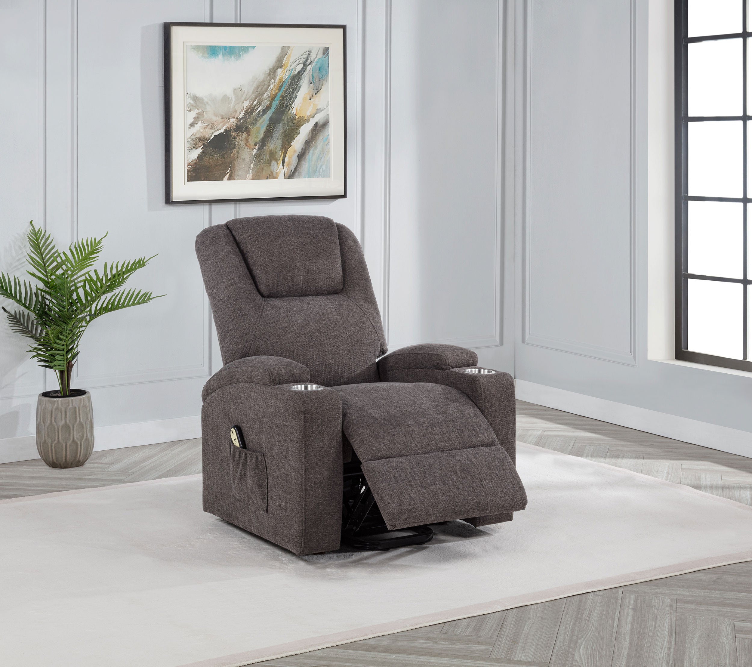 Louie Power Lift Massage Recliner - Luxury Home Furniture (MI)