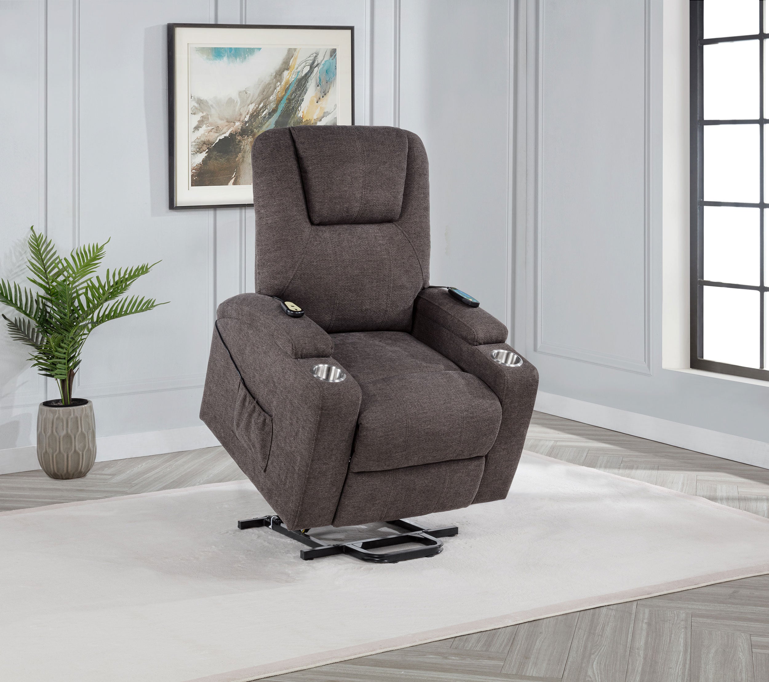 Louie Power Lift Massage Recliner - Luxury Home Furniture (MI)