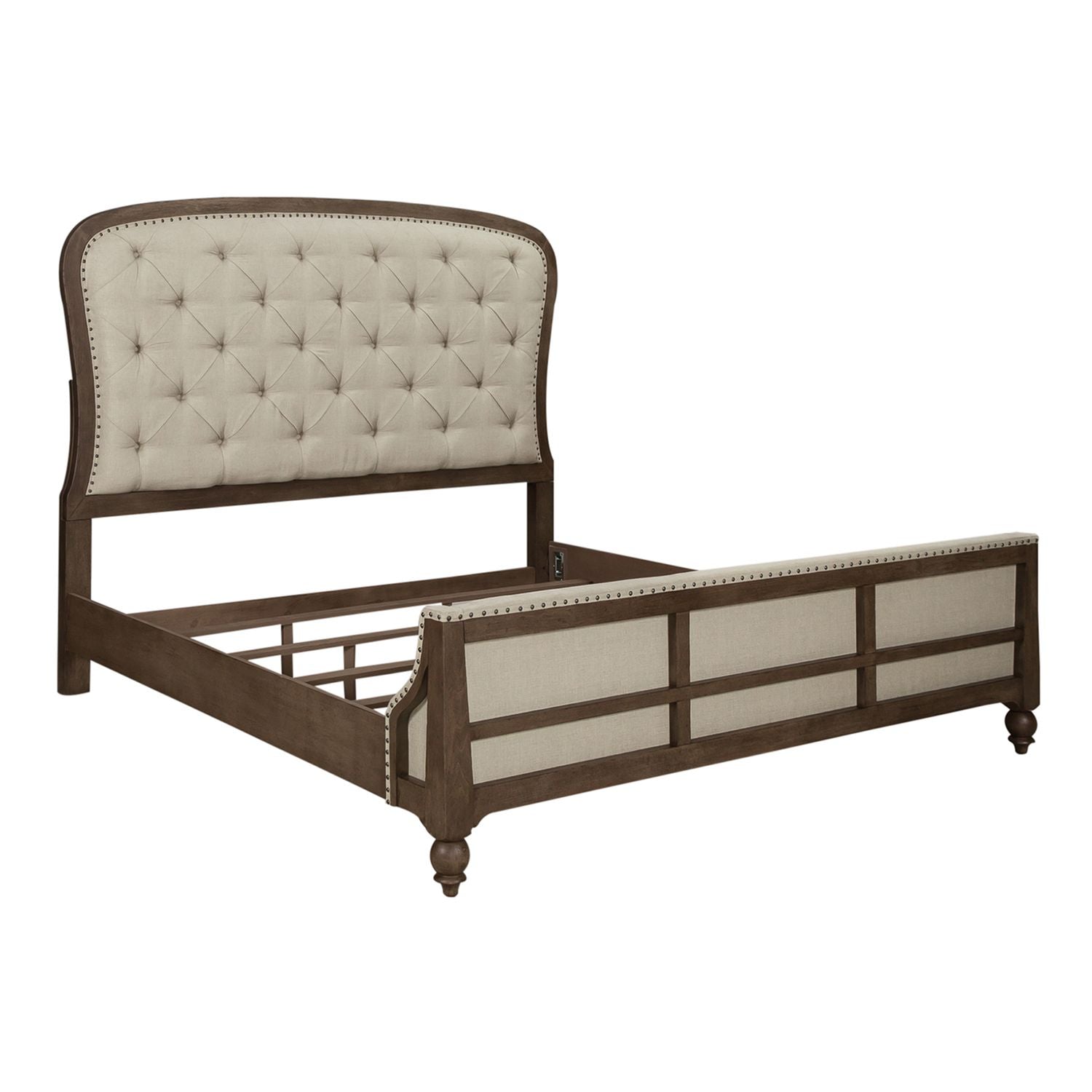 Americana Farmhouse Queen Shelter Bed, Dresser & Mirror, Night Stand - Luxury Home Furniture (MI)