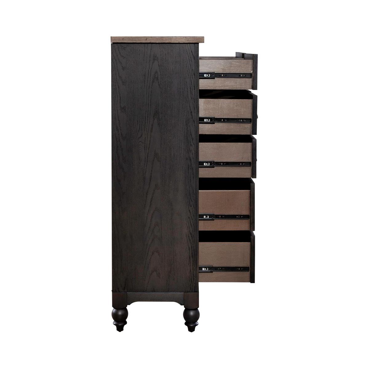 Liberty Furniture Americana Farmhouse 12 Drawer Chesser in Black - Luxury Home Furniture (MI)