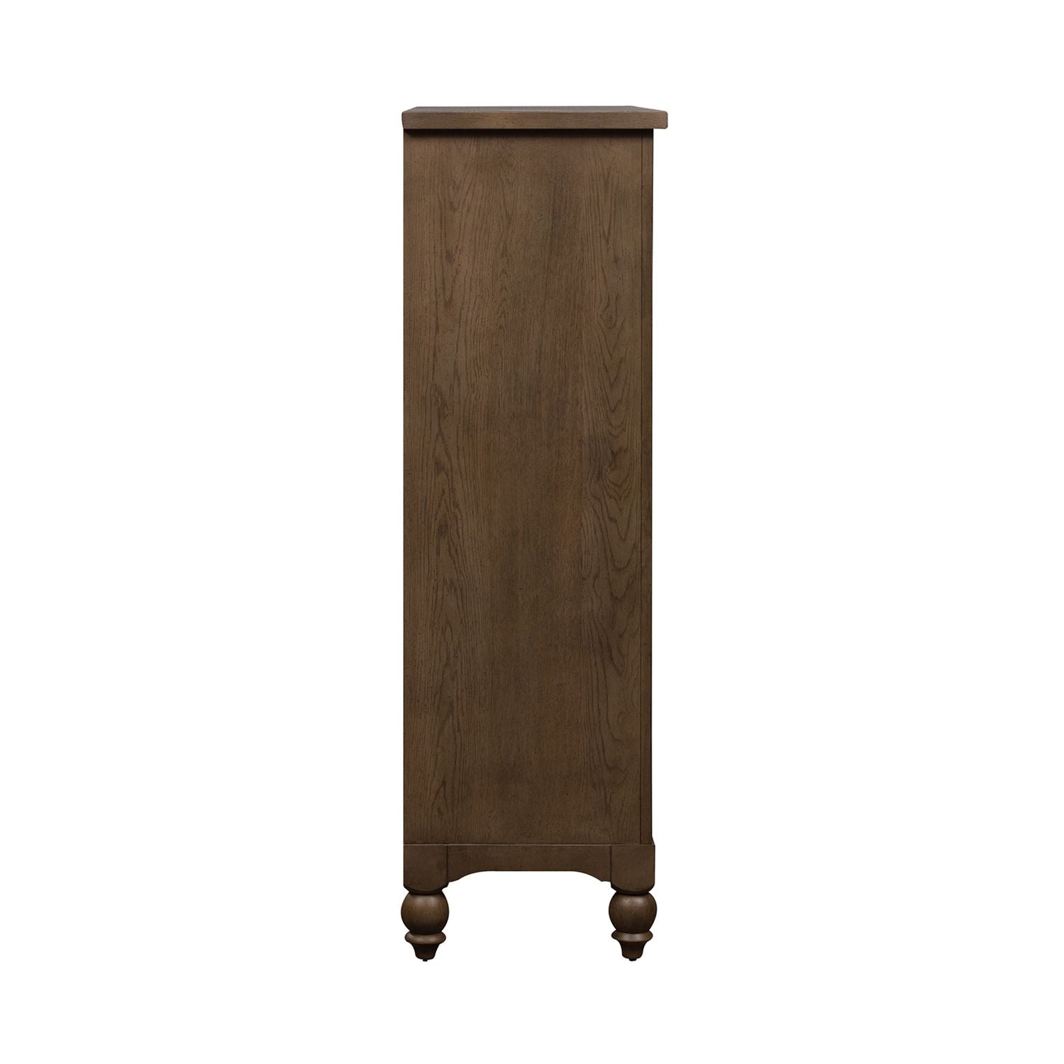 Americana Farmhouse 12 Drawer Chesser in Dusty Taupe and Black - Luxury Home Furniture (MI)