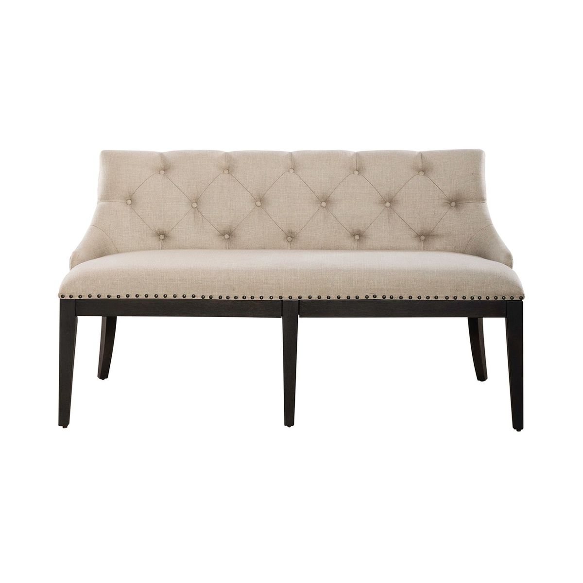 Liberty Furniture Americana Farmhouse Uph Shelter Dining Bench in Dusty Taupe & Black image