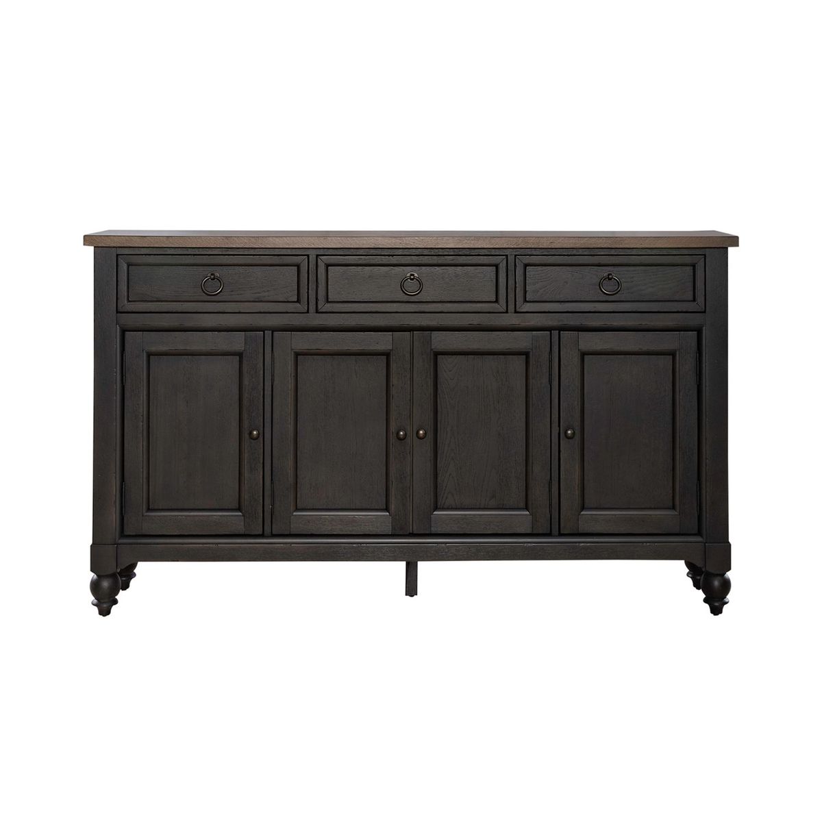 Liberty Furniture Americana Farmhouse Hall Buffet in Dusty Taupe & Black image