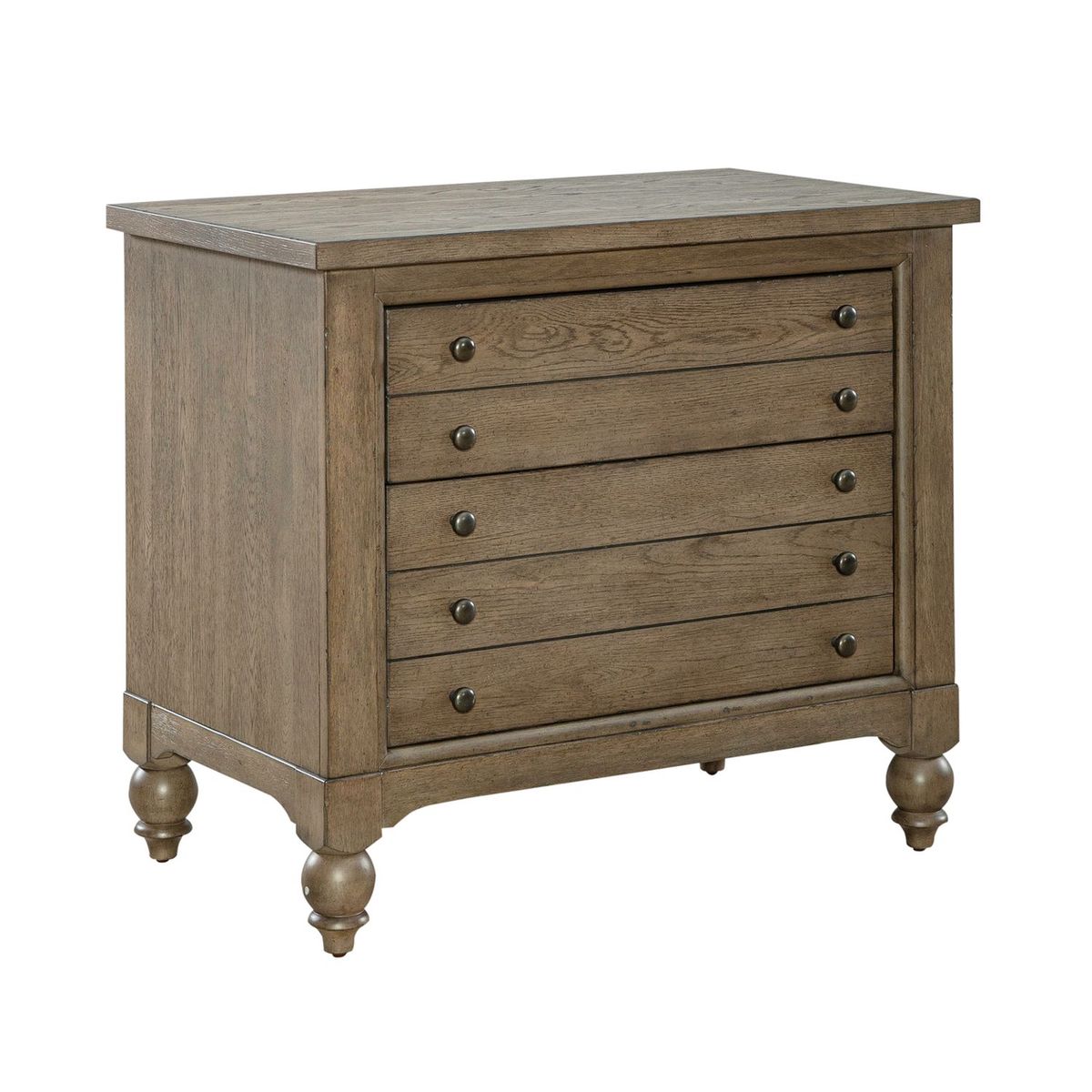 Liberty Furniture Americana Farmhouse Lateral File Cabinet in Dusty Taupe - Luxury Home Furniture (MI)