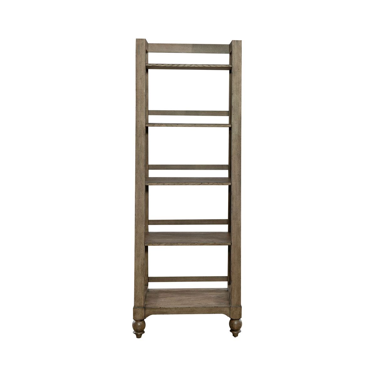 Liberty Furniture Americana Farmhouse Leaning Pier Bookcase in Dusty Taupe - Luxury Home Furniture (MI)