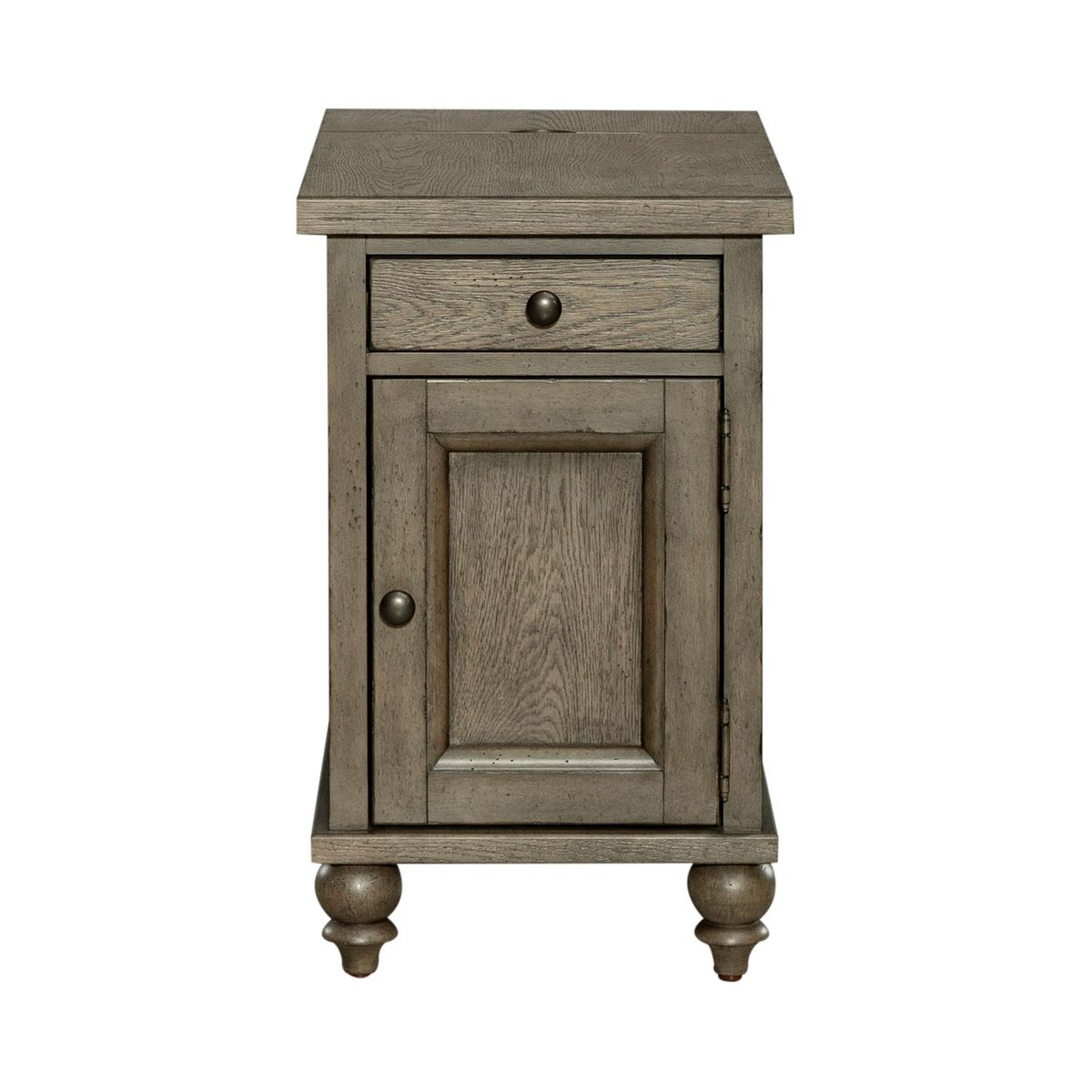 Liberty Furniture Americana Farmhouse Chair Side Table in Dusty Taupe - Luxury Home Furniture (MI)