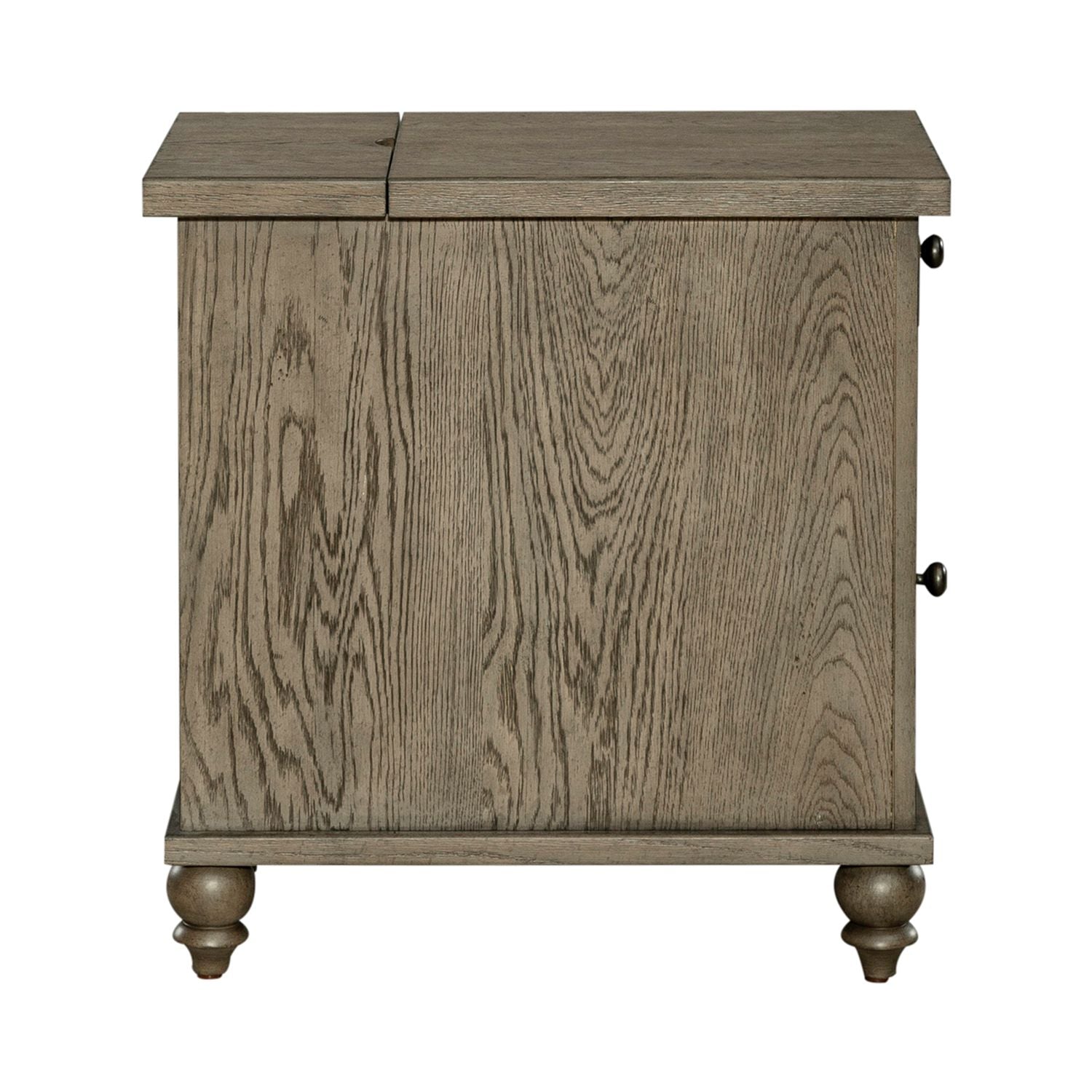Americana Farmhouse Chair Side Table in Dusty Taupe - Luxury Home Furniture (MI)