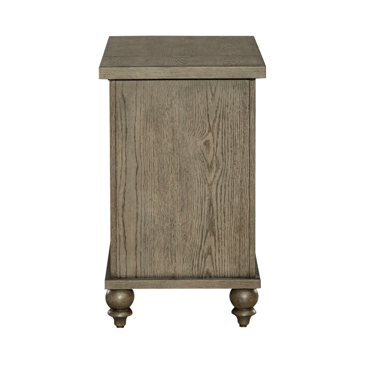 Americana Farmhouse Chair Side Table in Dusty Taupe - Luxury Home Furniture (MI)