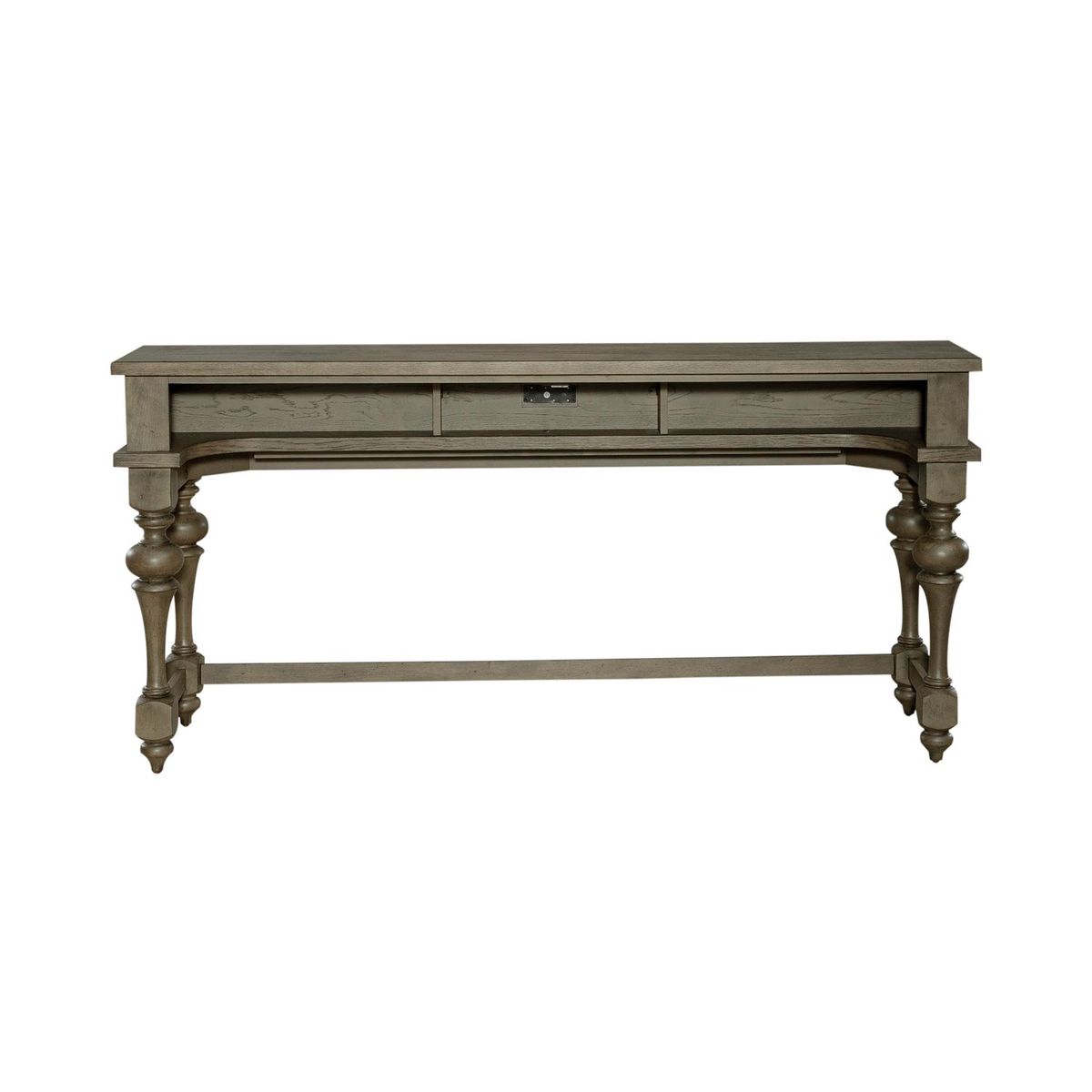 Liberty Furniture Americana Farmhouse Console Bar Table in Dusty Taupe - Luxury Home Furniture (MI)