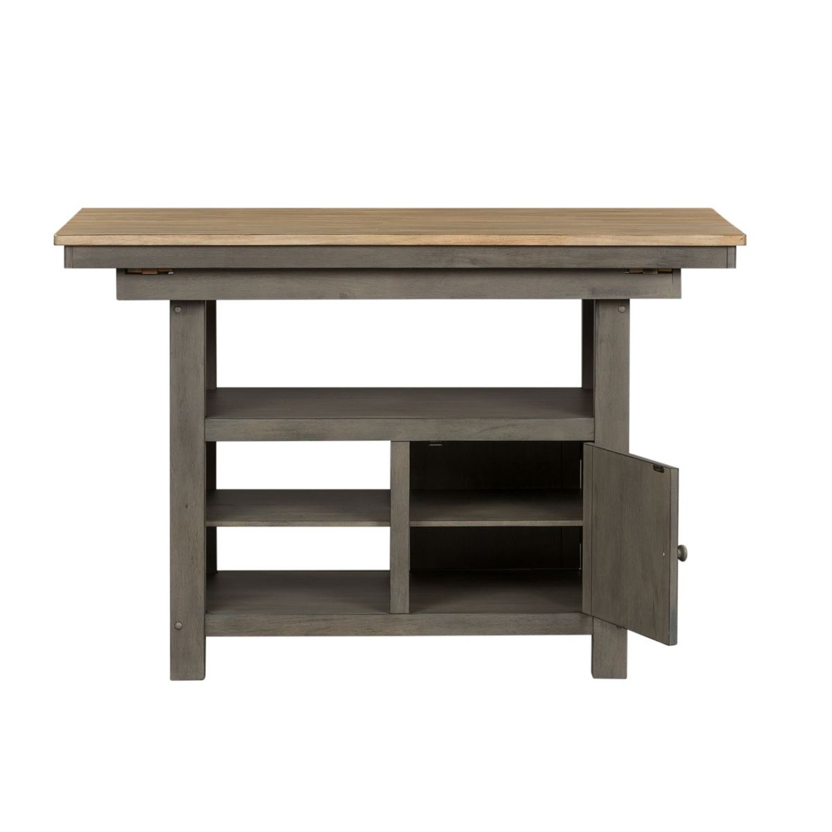 Liberty Furniture Lindsey Farm Kitchen Island in Gray and Sandstone - Luxury Home Furniture (MI)