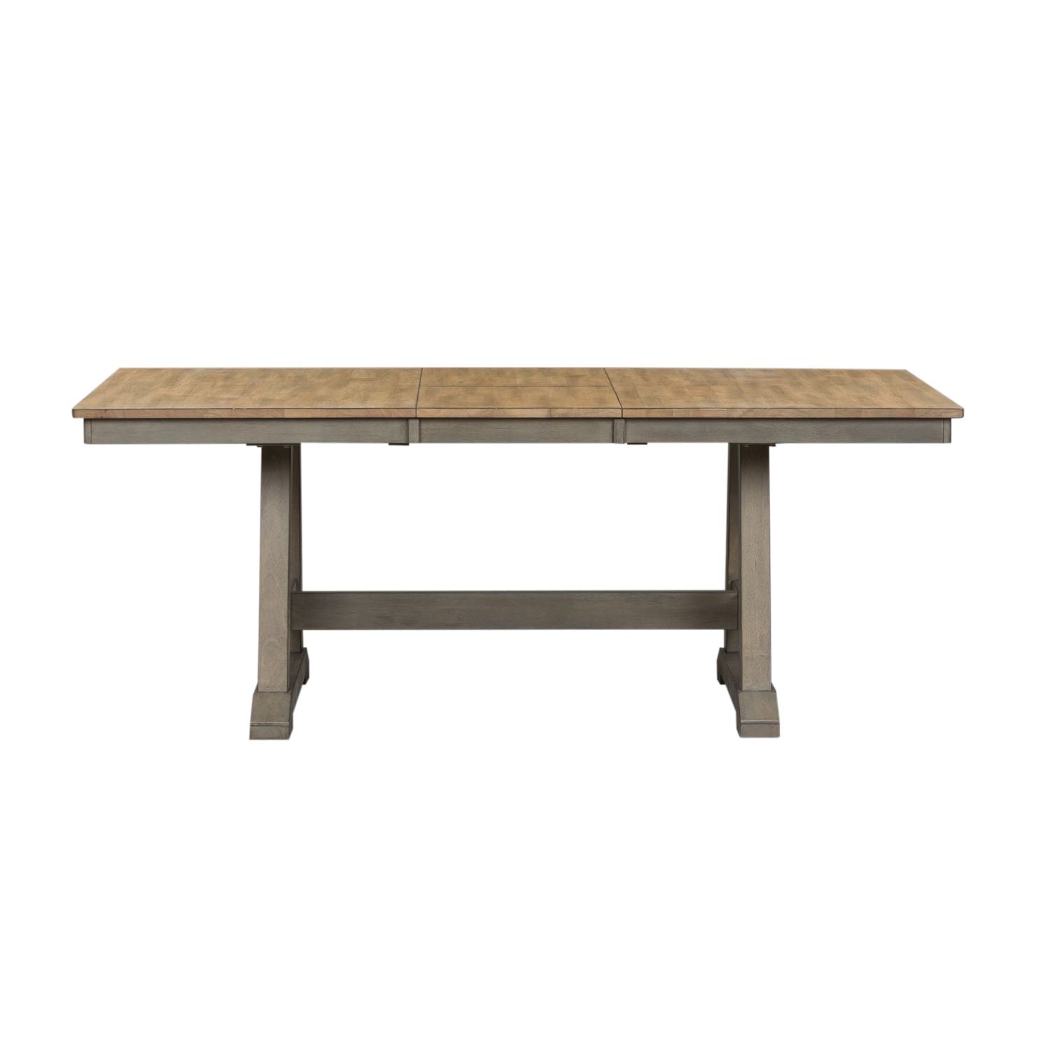 Lindsey Farm Trestle Dining Table in Gray and Sandstone - Luxury Home Furniture (MI)