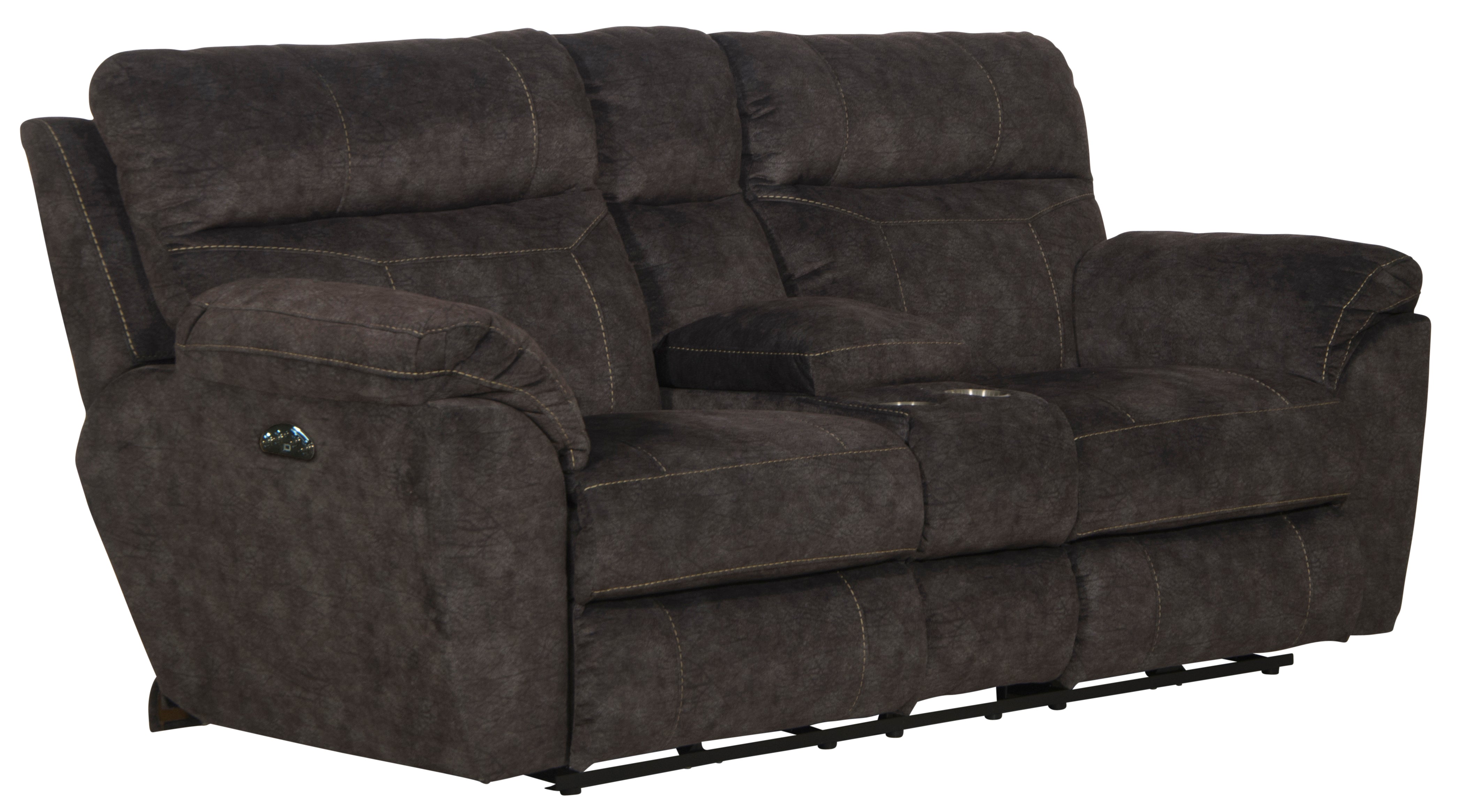Sedona Pwr Headrest Lay Flat Recl Cnsl Loveseat w/Stg & Cupholders - Luxury Home Furniture (MI)