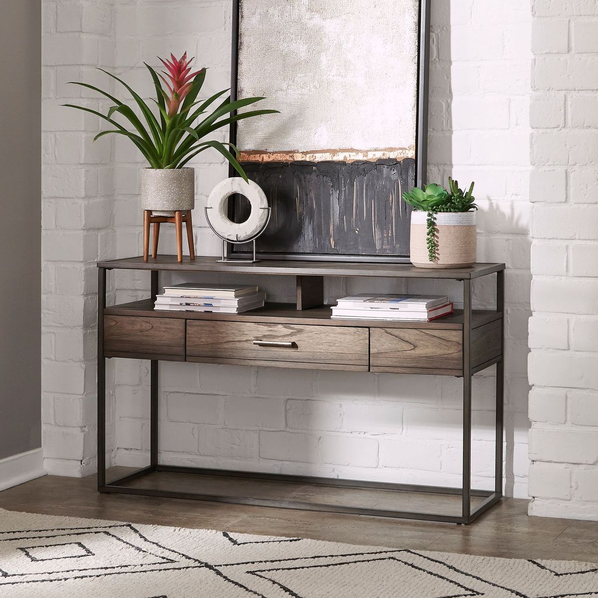 Liberty Furniture Jamestown Sofa Table in Brown - Luxury Home Furniture (MI)