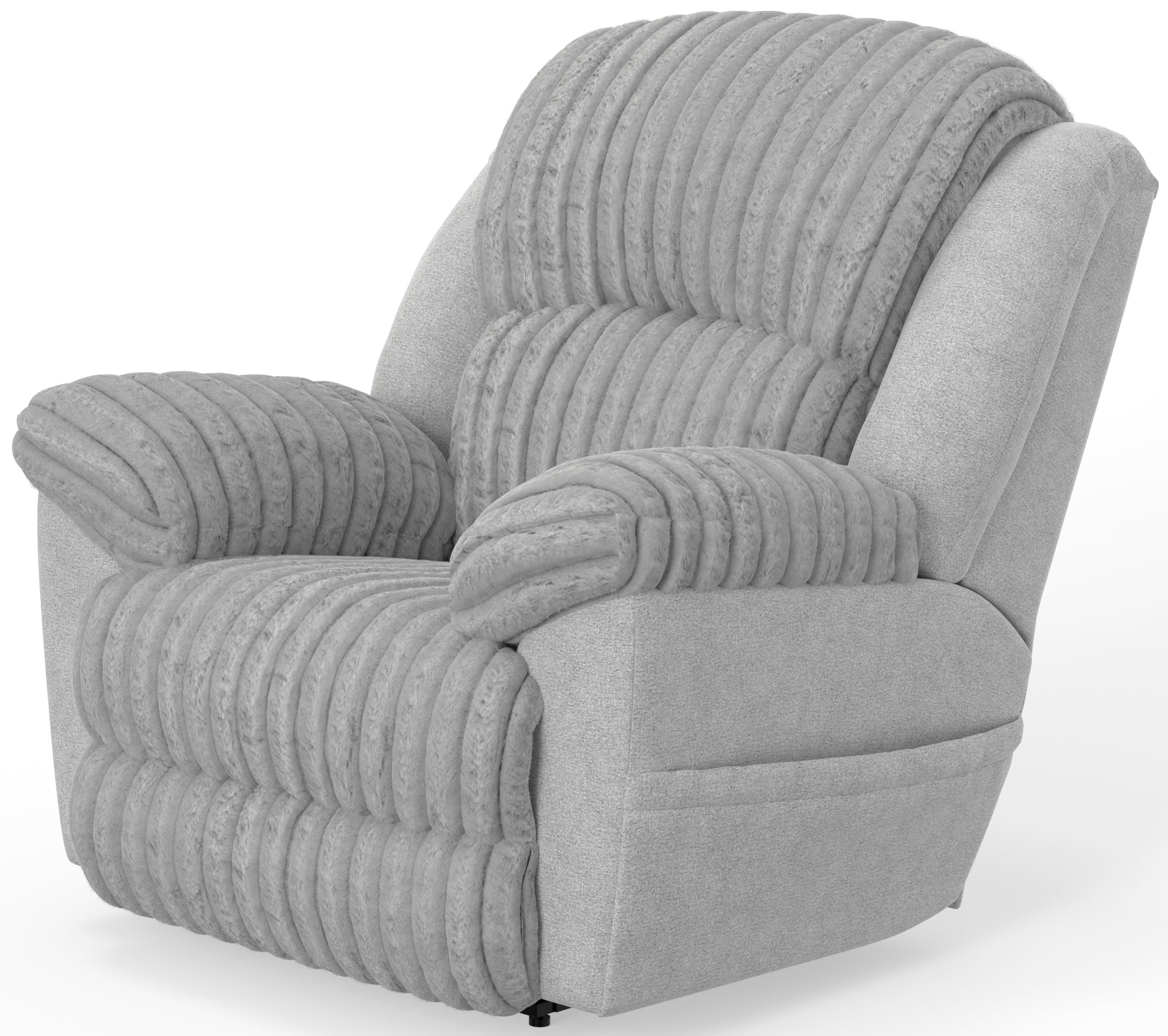 Shaggy Power Lay Flat Recliner w/Zero Gravity - Luxury Home Furniture (MI)
