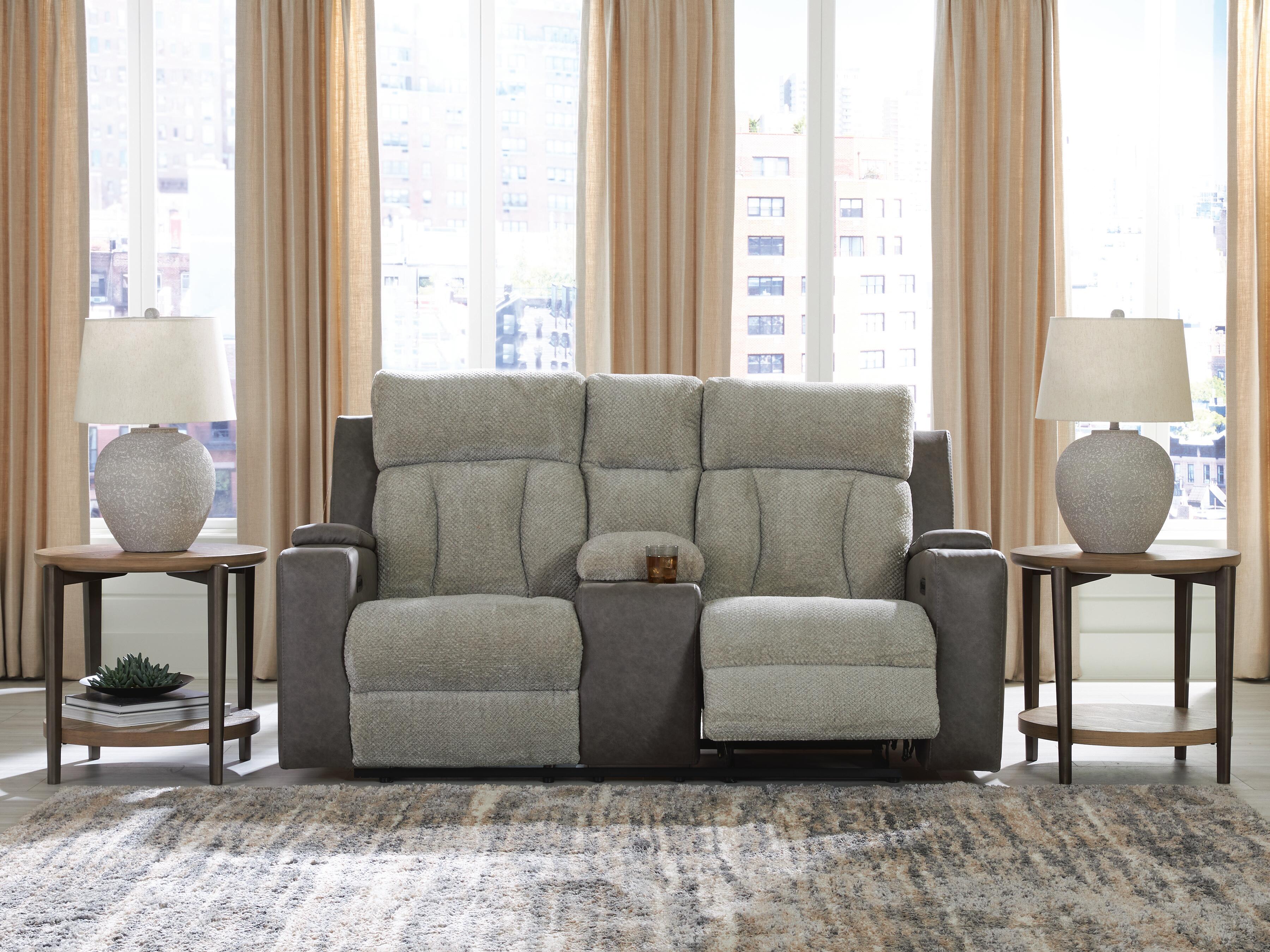 WhipLash Power Reclining Loveseat with Console - Luxury Home Furniture (MI)