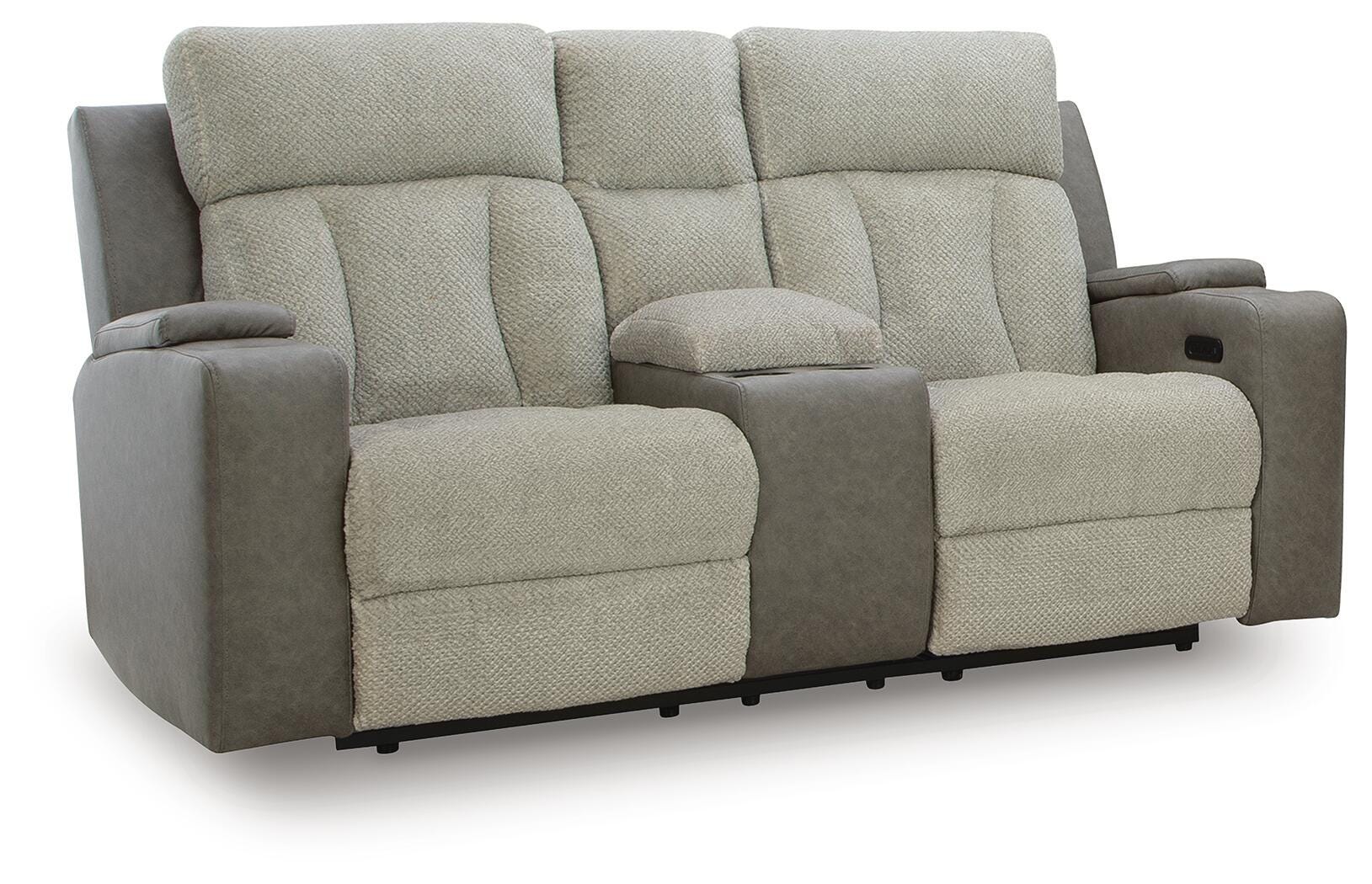 WhipLash Power Reclining Loveseat with Console - Luxury Home Furniture (MI)